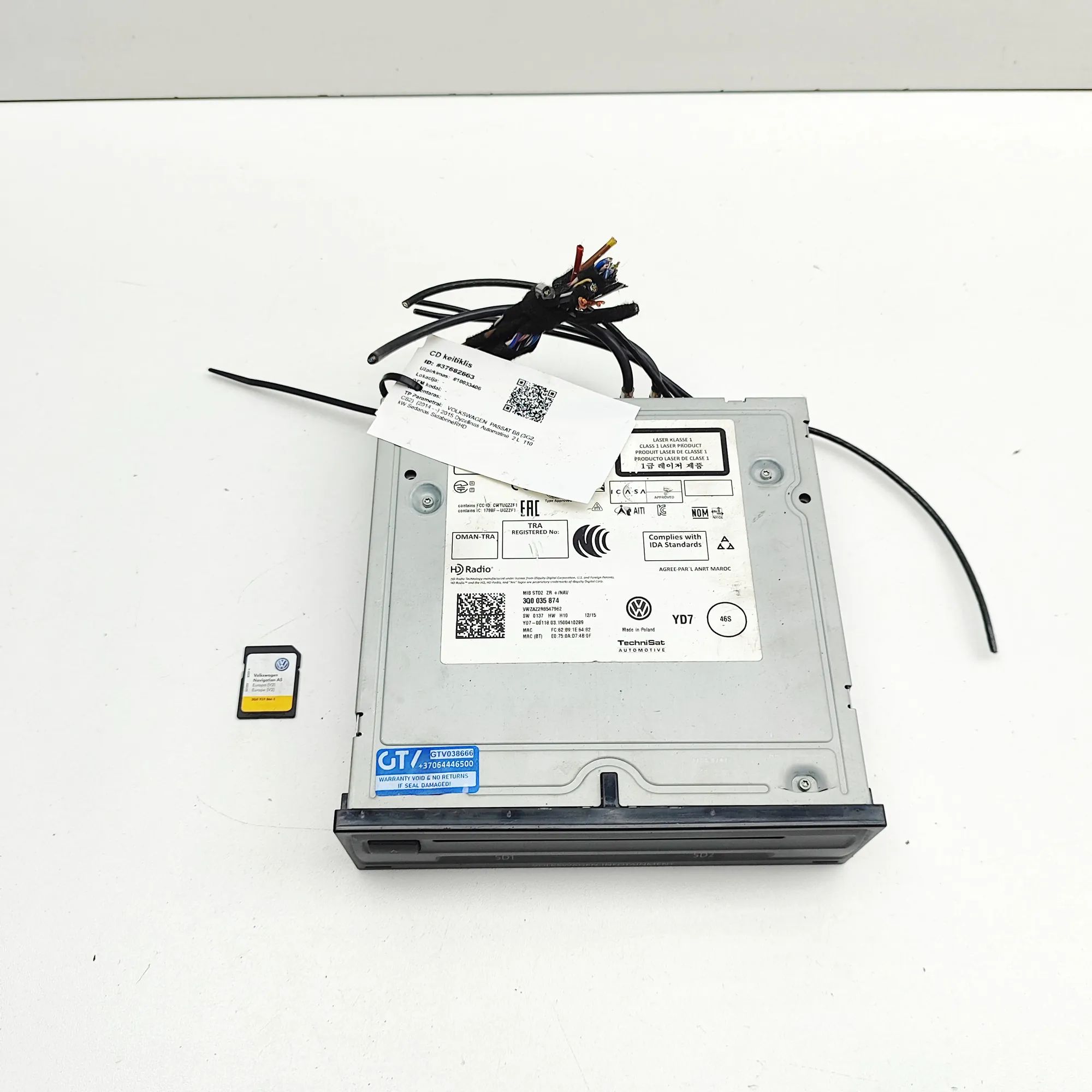 Volkswagen Passat (B8) Navigation Control Unit 3Q0035874A Navigation Control Unit VW PASSAT (B...