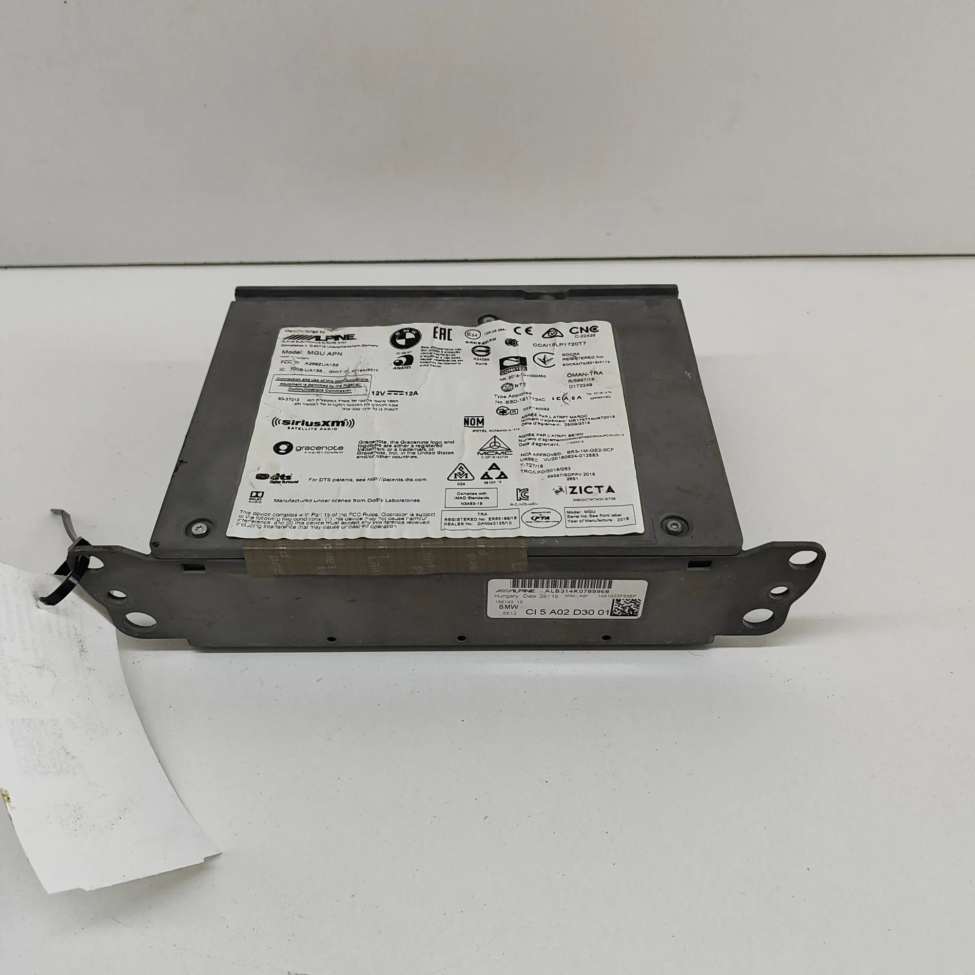 BMW 3 (F30 / F31) Music Navi CD Radio Player Head Unit 10R-052661, 5A02D30 Music Navi CD Radio Player ...