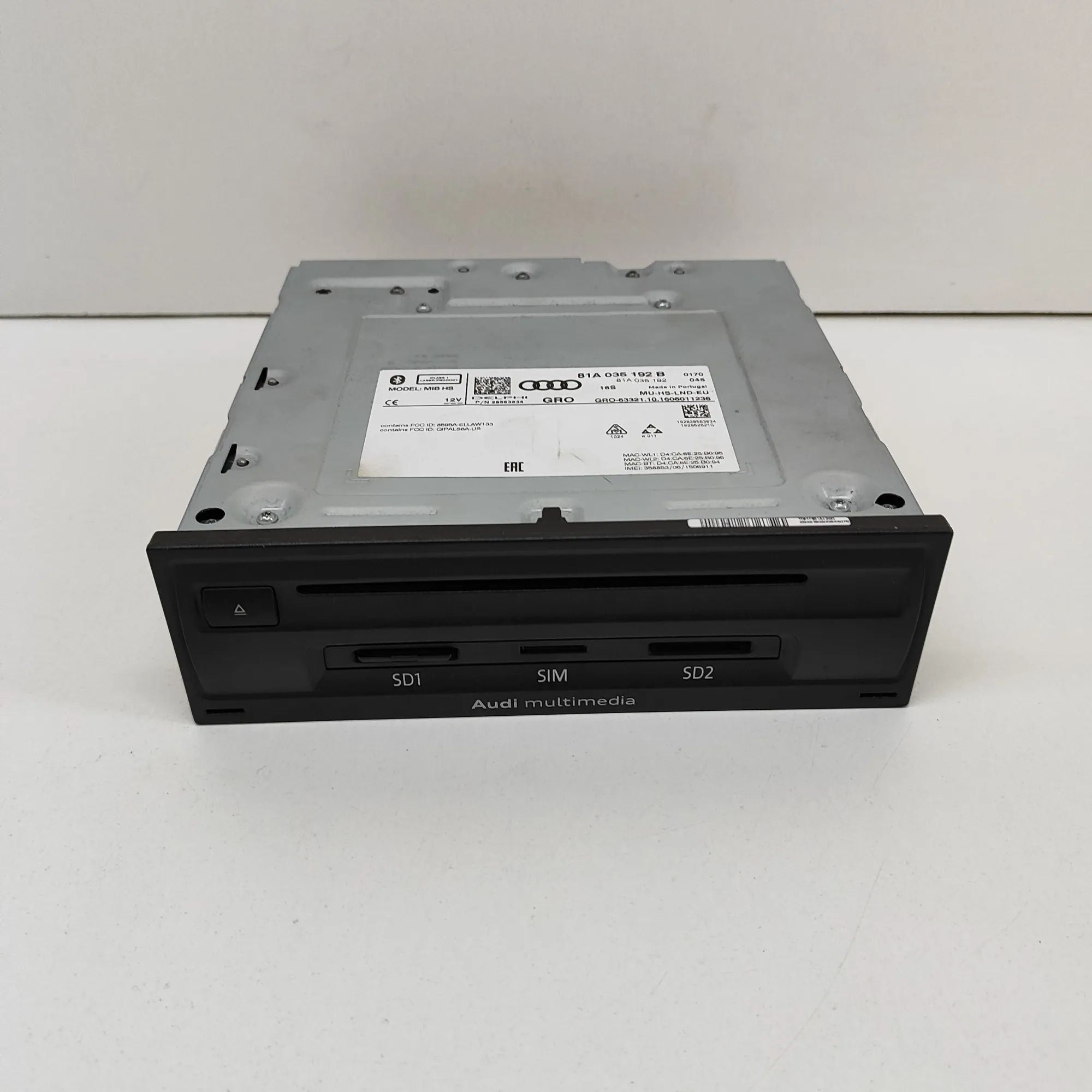 Audi A3 (8V) Navigation Control Unit 81A035192, 28563634, 8W0919866M, 81A035192B Nav...