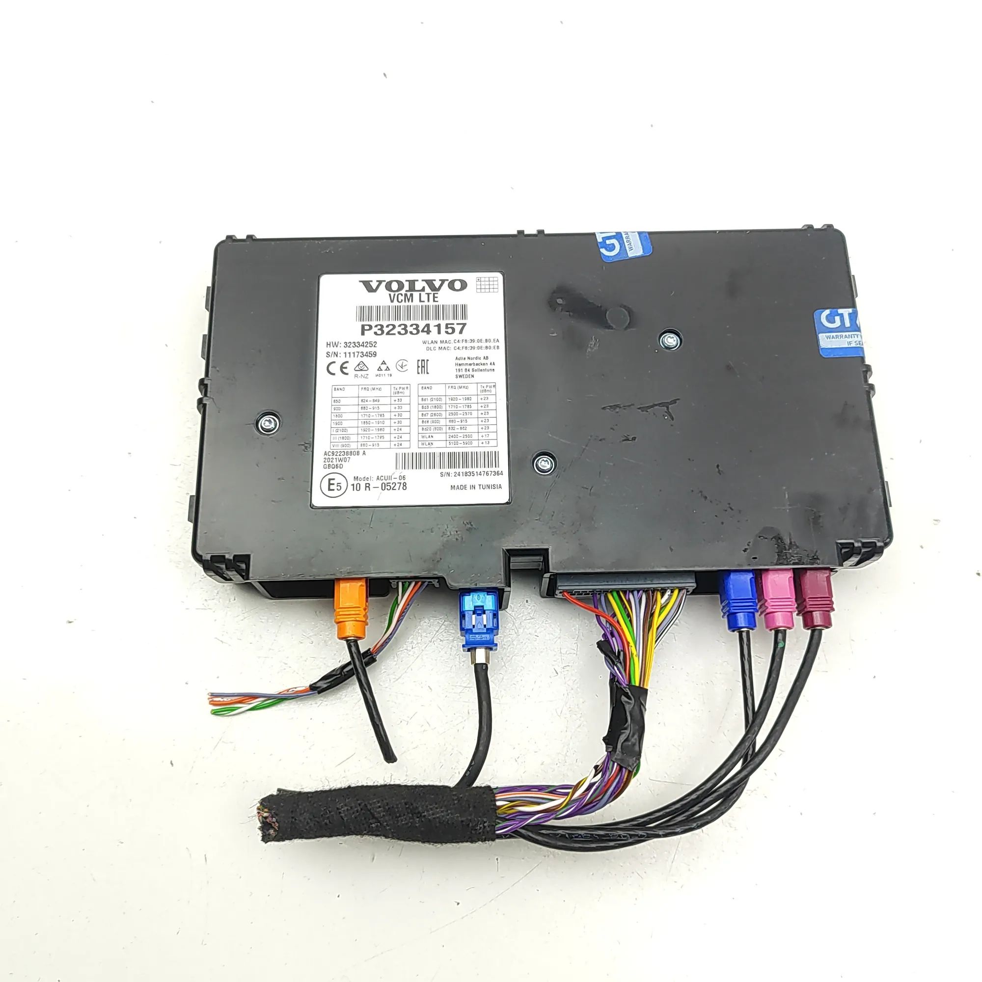 Volvo S60 Bluetooth Control Unit 32334252, 32334157 Bluetooth Control Unit VOLVO...