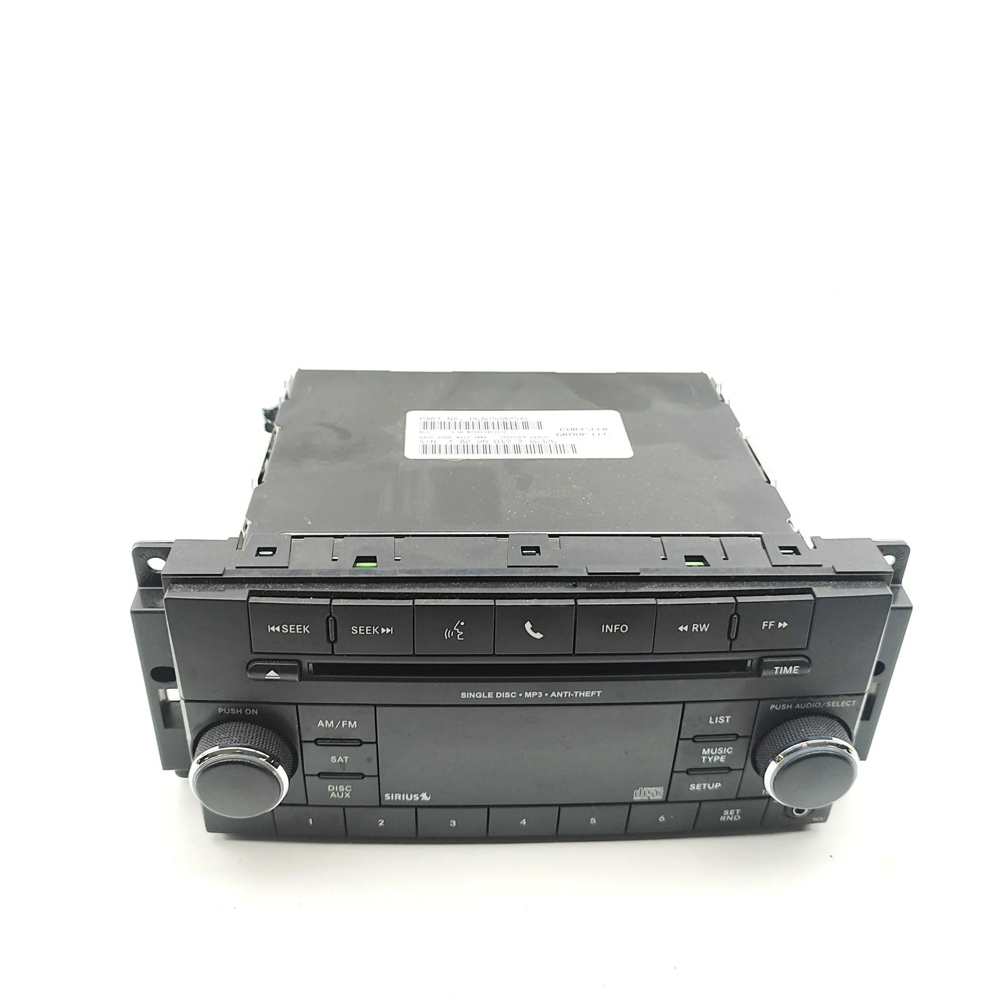 Jeep Wrangler (JK) Music Radio CD Player Head Unit P68252825AC, 68252825AC Music Radio CD Player H...