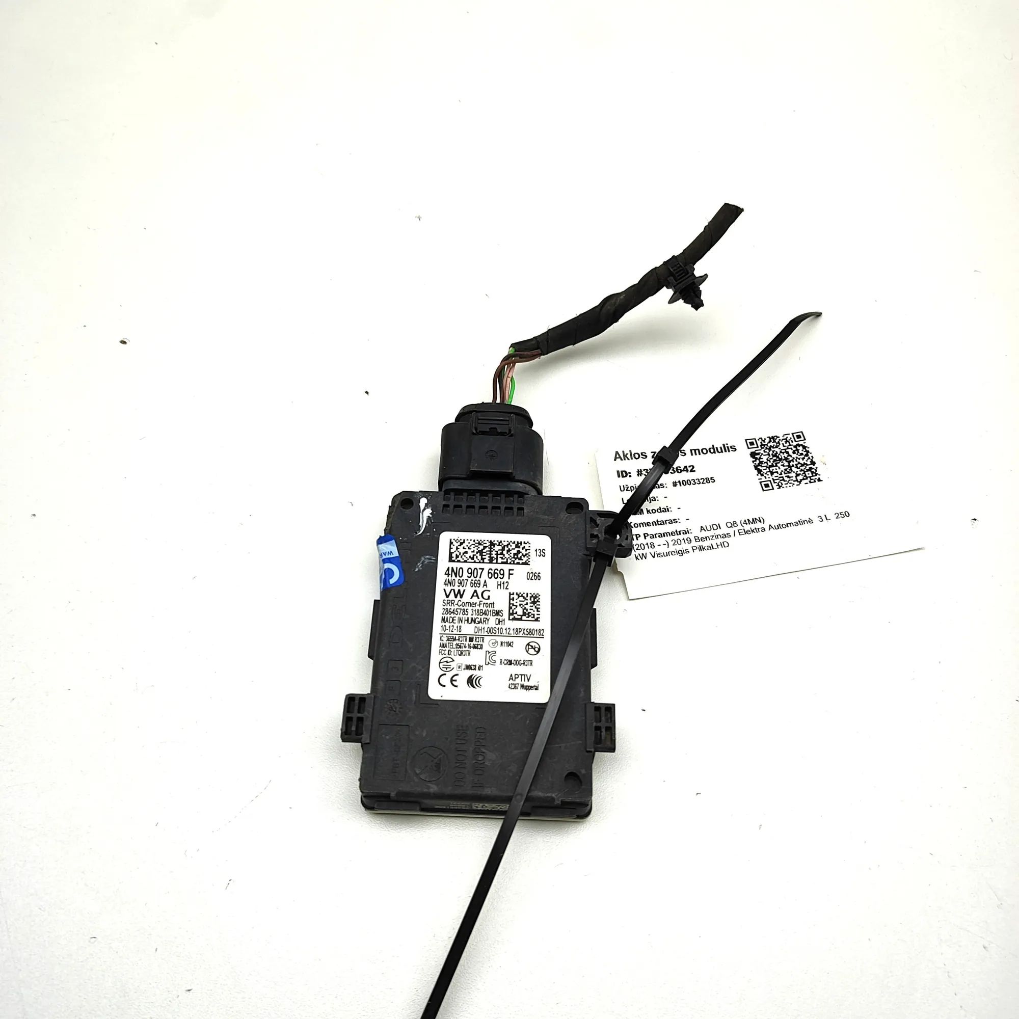 Audi Q8 Blind Spot Control Module 4N0907669A, 28645785, 4N0907669F Blind Spot Con...