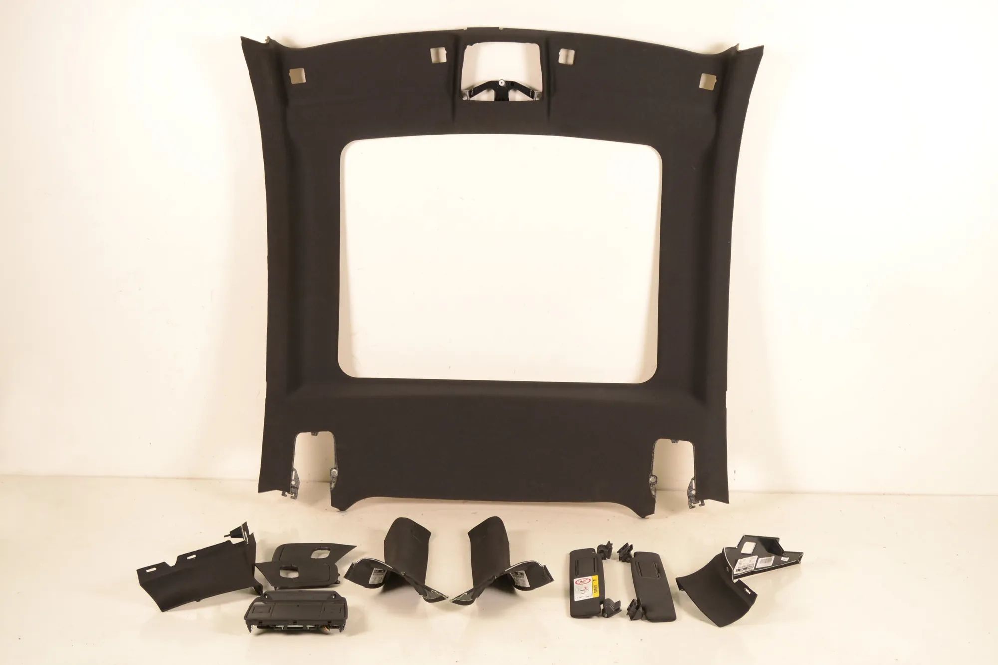 Jaguar F-Type Black Roof Headliner Set EX53-51748-ADW, EX53-03513-CAW, EX53-519F51-ACW...