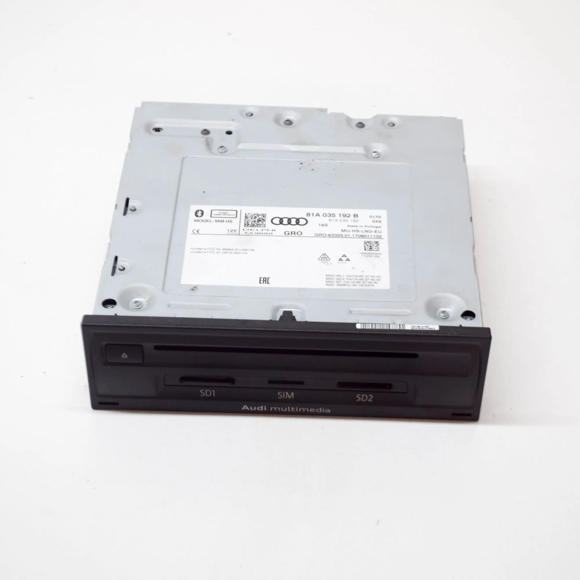Audi A3 (8V) Navigation Control Unit 81A035192, 28563634, 8W0919866M, 8W0060866M, 81...