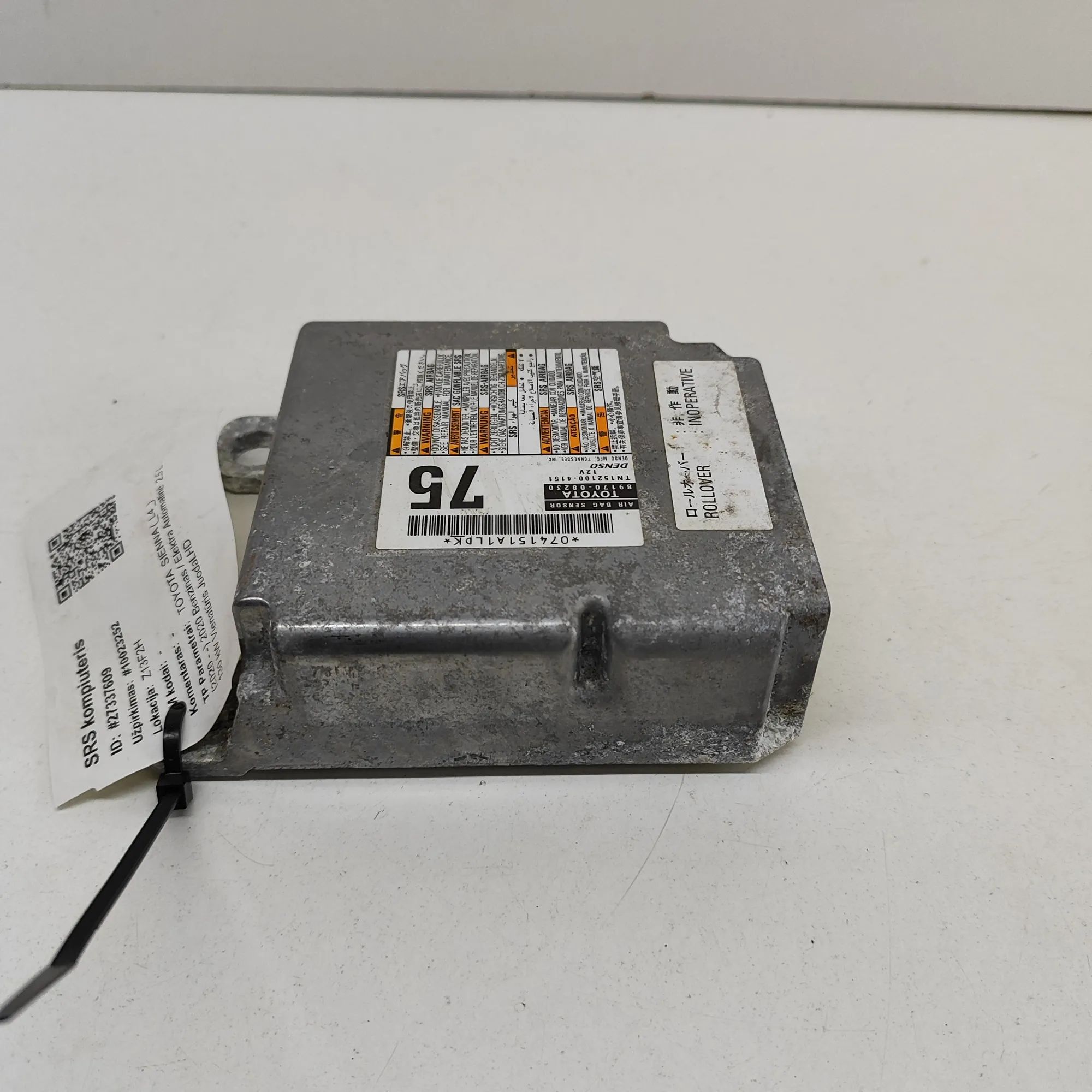 Toyota Sienna SRS Control Unit TN152100-4151, 89170-08230 SRS Control Unit TOY...