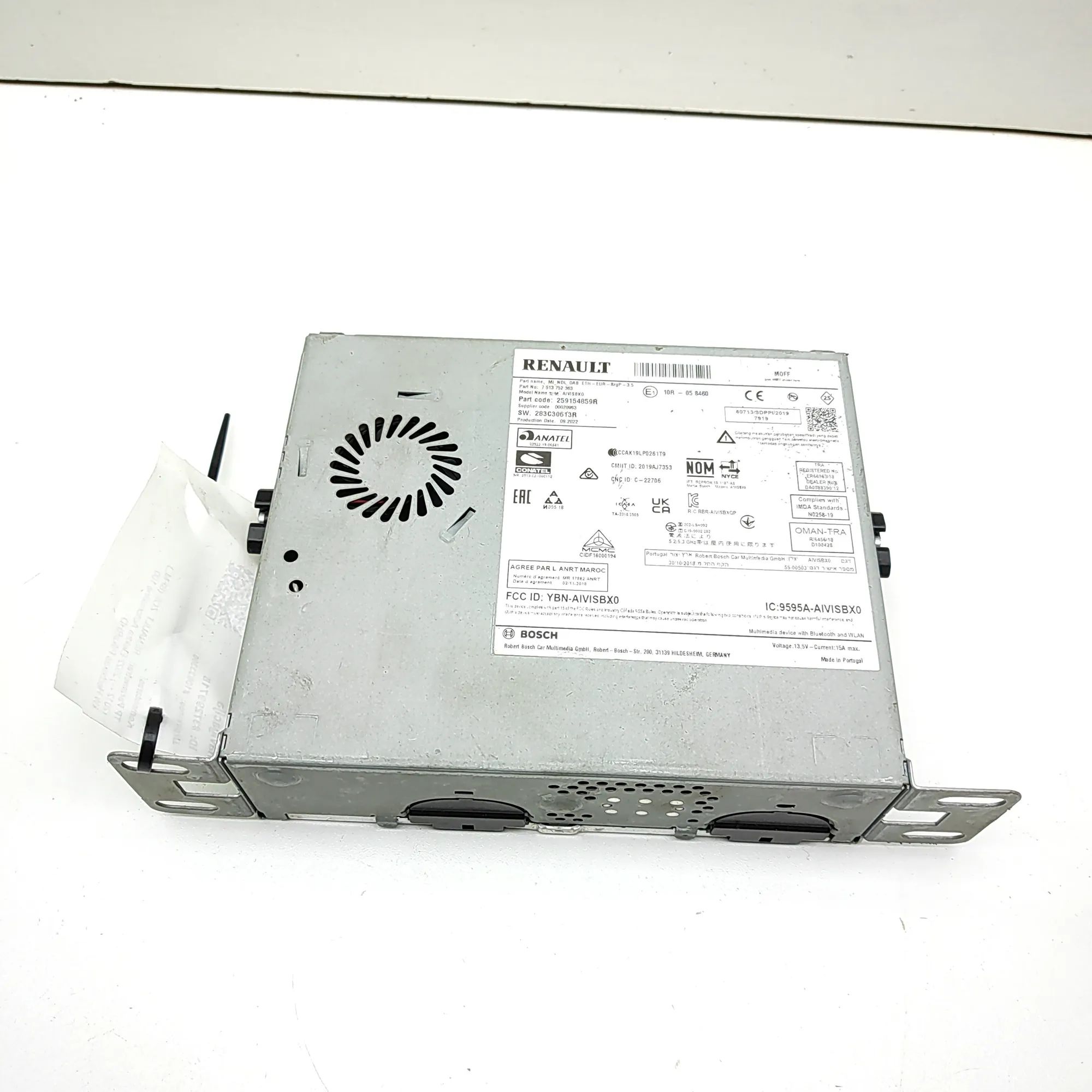 Renault Zoe Music Navi CD Radio Player Head Unit 283C30613R, 7513752363, 259154859R Music Navi C...