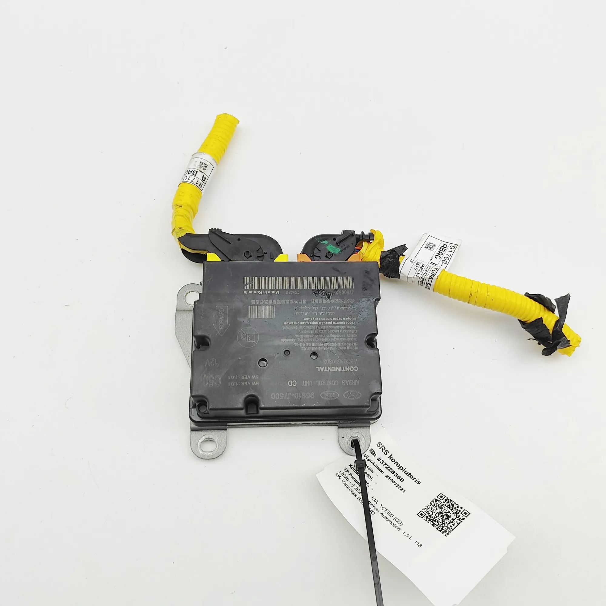Kia Ceed (CD) SRS Control Unit A3C08530303, 95910-J7500 SRS Control Unit KIA X...