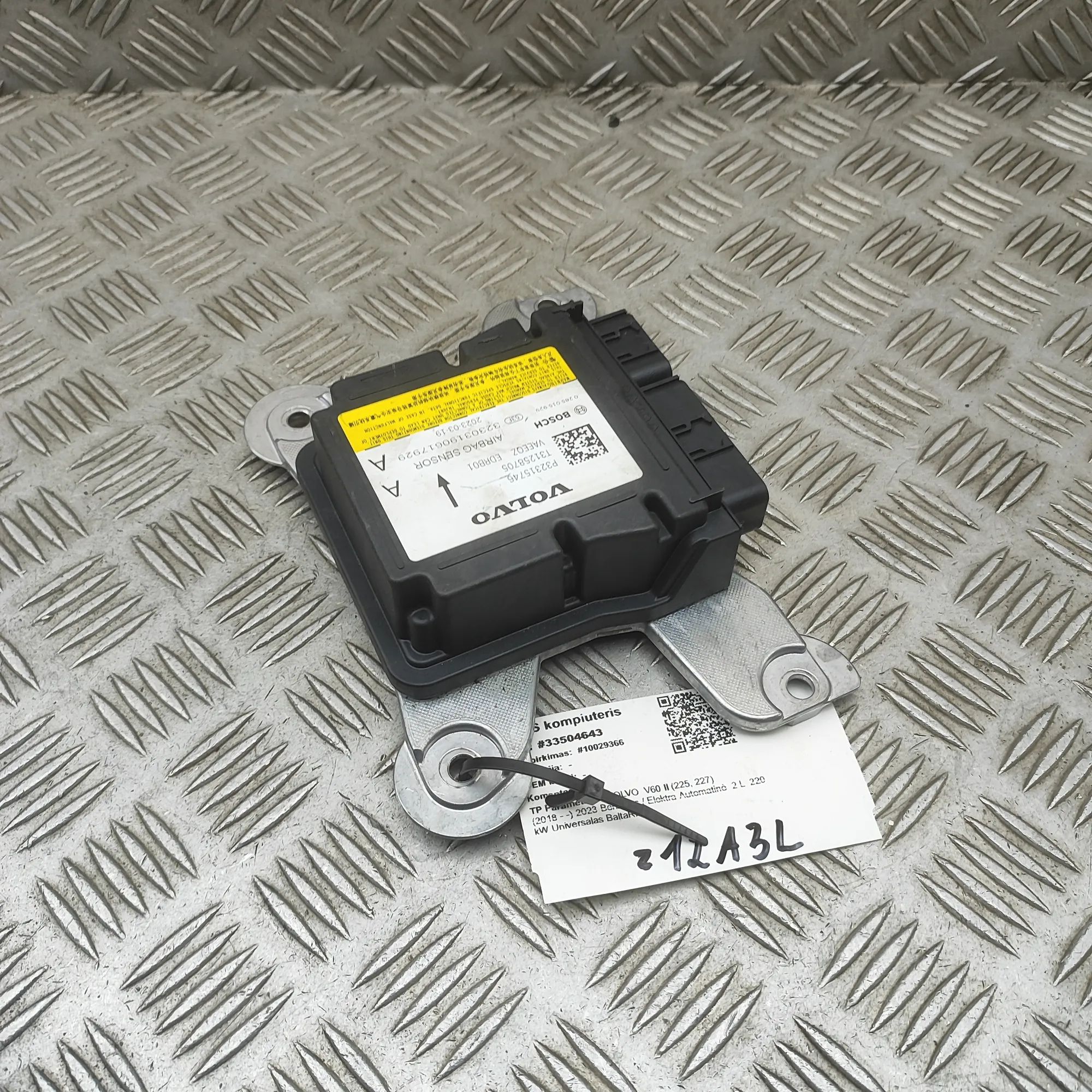Volvo S60 SRS Control Unit 32315746, 0285015929, P32315746 SRS Control Uni...