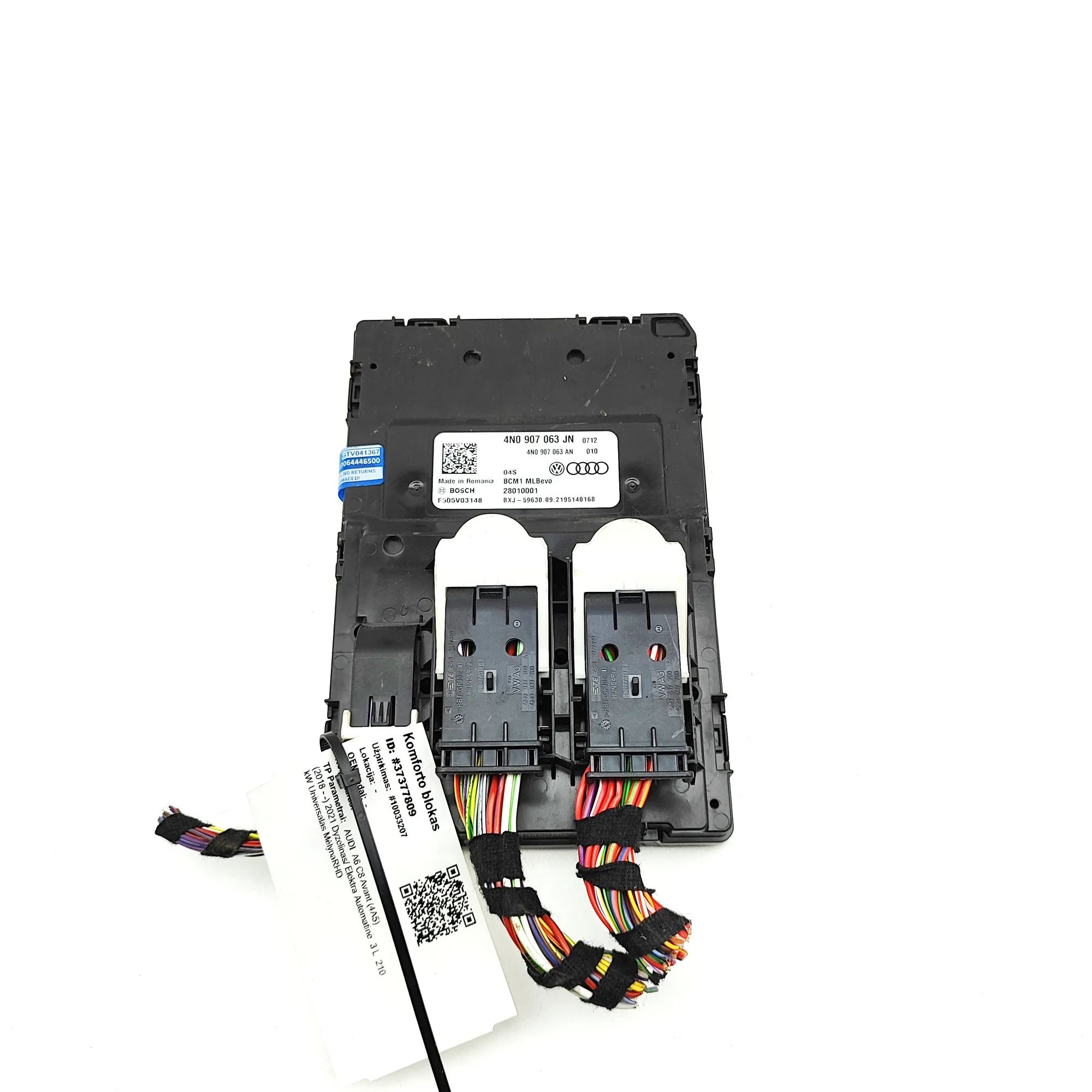 Audi A6 (C8) Comfort Control Unit 4N0907063, 4N0907063AN, 4N0907063JN Comfort Con...