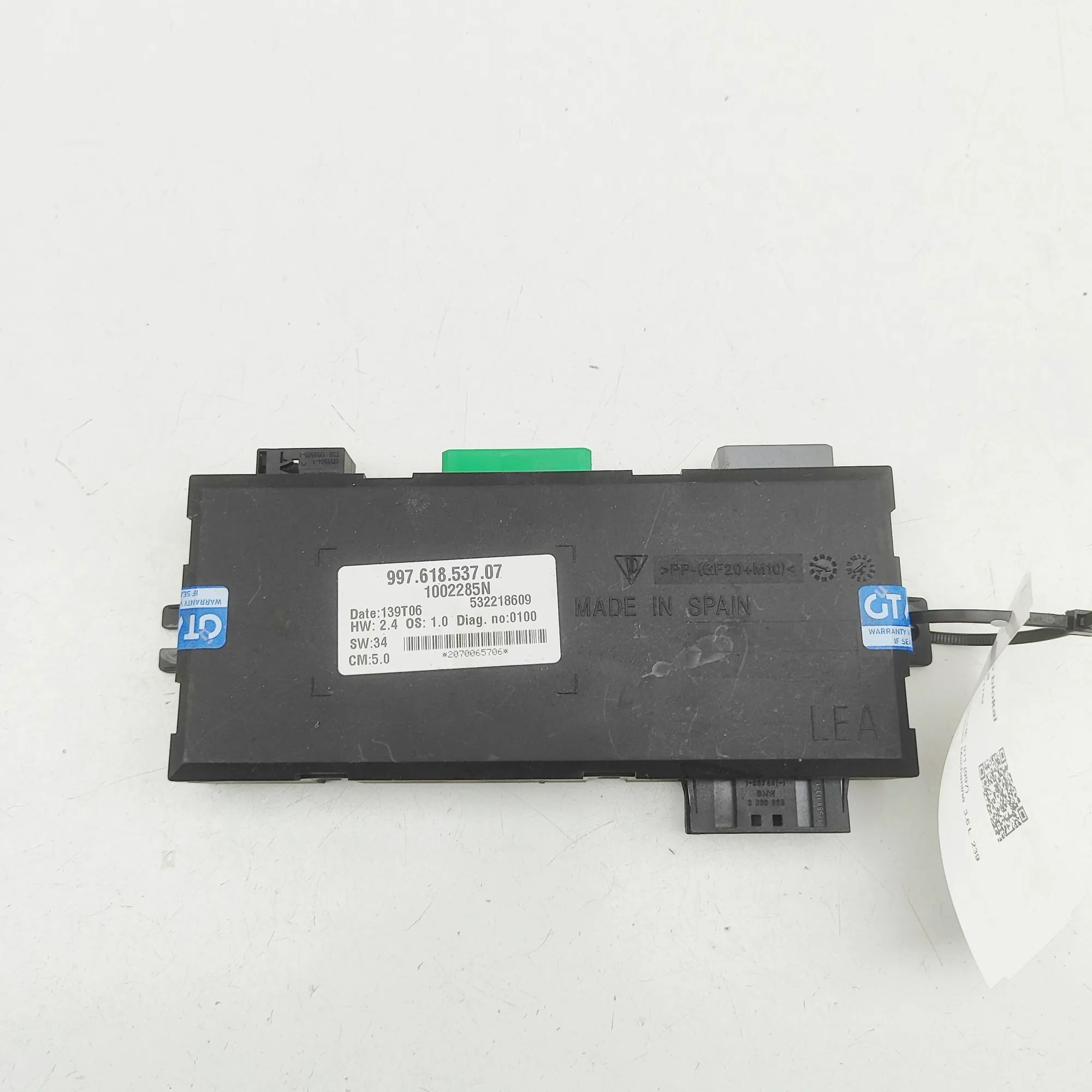 Porsche 911 (997) Front Right Seat Control Unit 532218609, 99761853707 Front Right Seat Control...