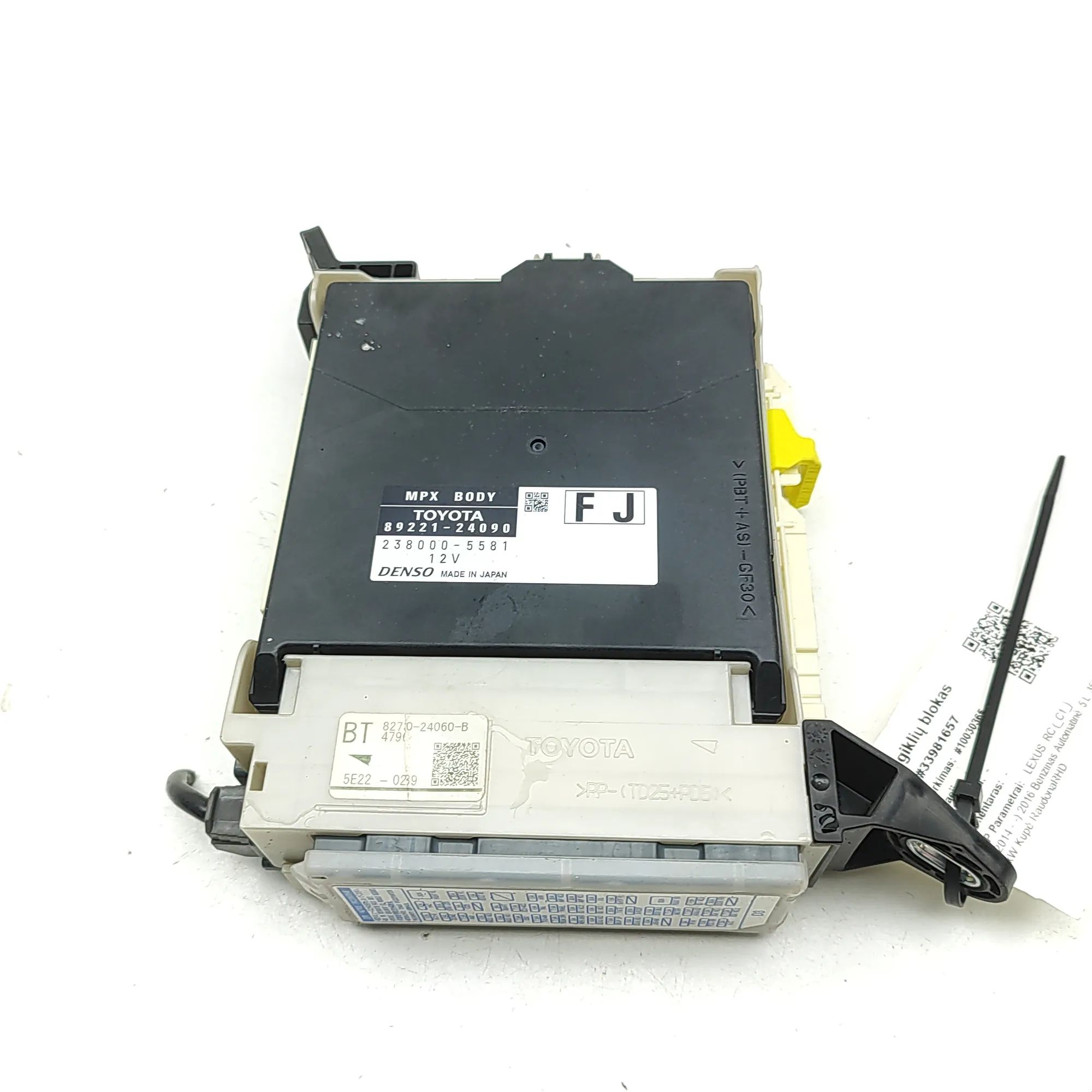 Lexus RC Comfort Control Unit 238000-5581, 82730-24060-B, 89221-24090 Comfort...