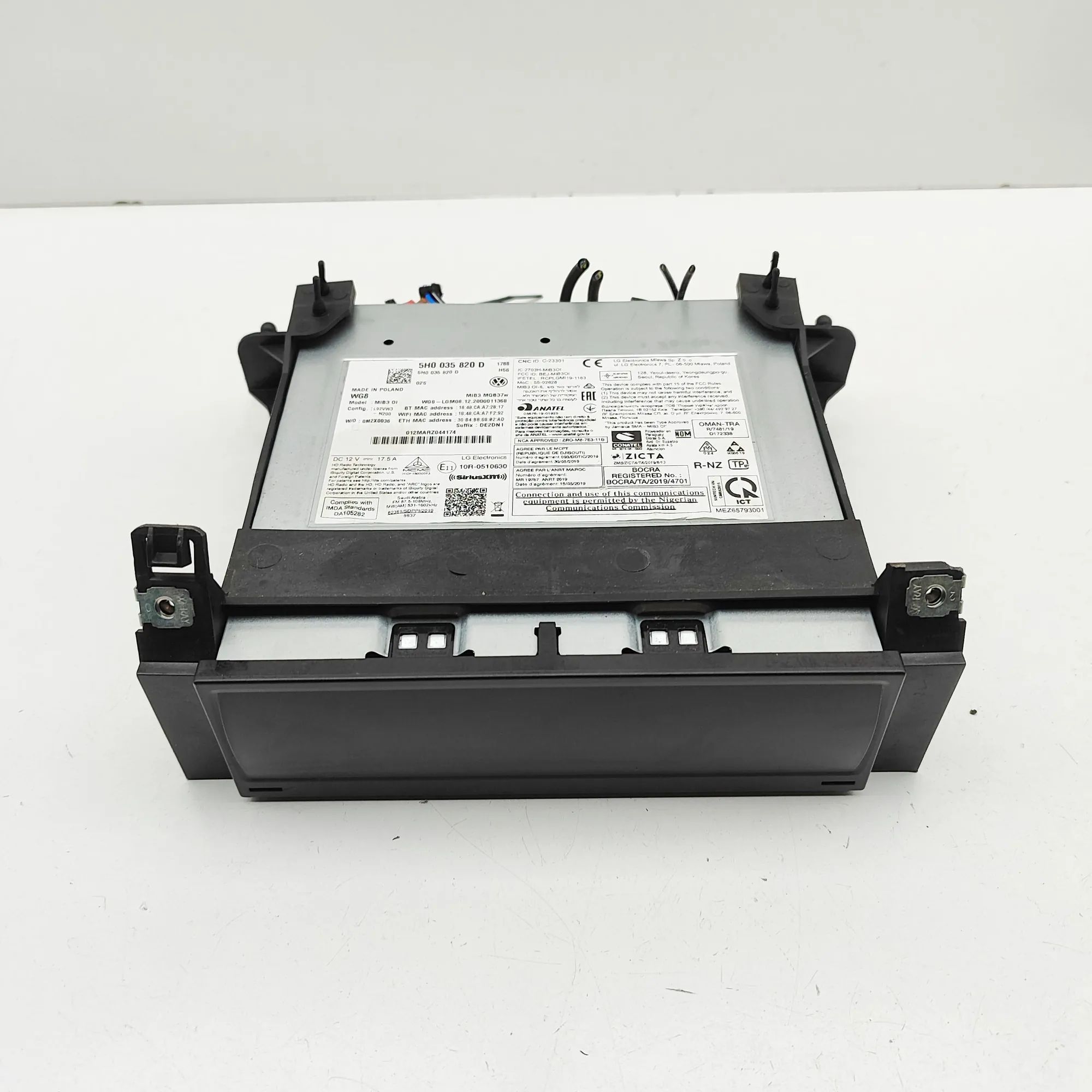 Volkswagen Golf 7 Music Navi CD Radio Player Head Unit 10R-0510630, 5H0035820D Music Navi CD Radio Pla...