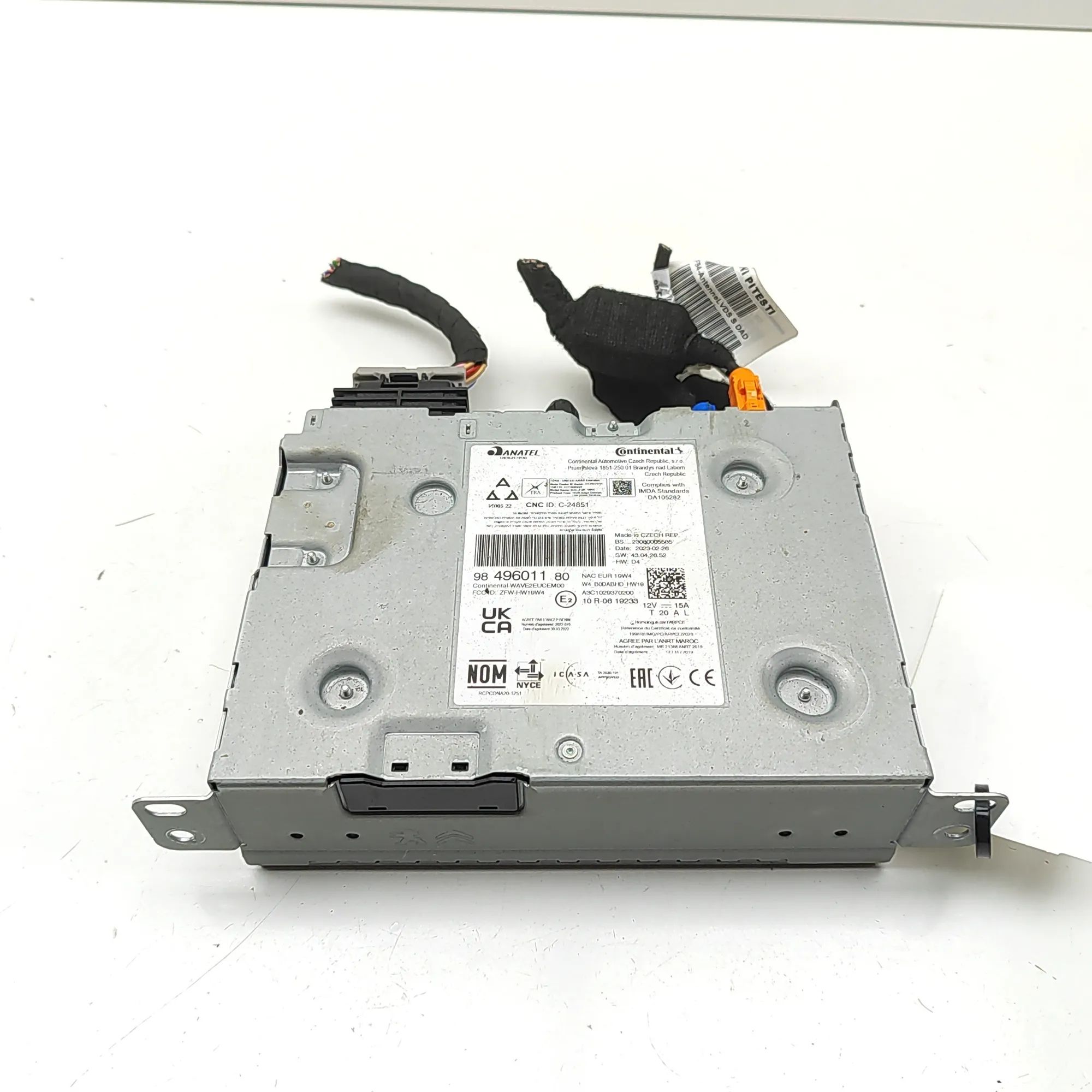 Peugeot 3008 Navigation Control Unit 9849601180 Navigation Control Unit PEUGEOT 3008...