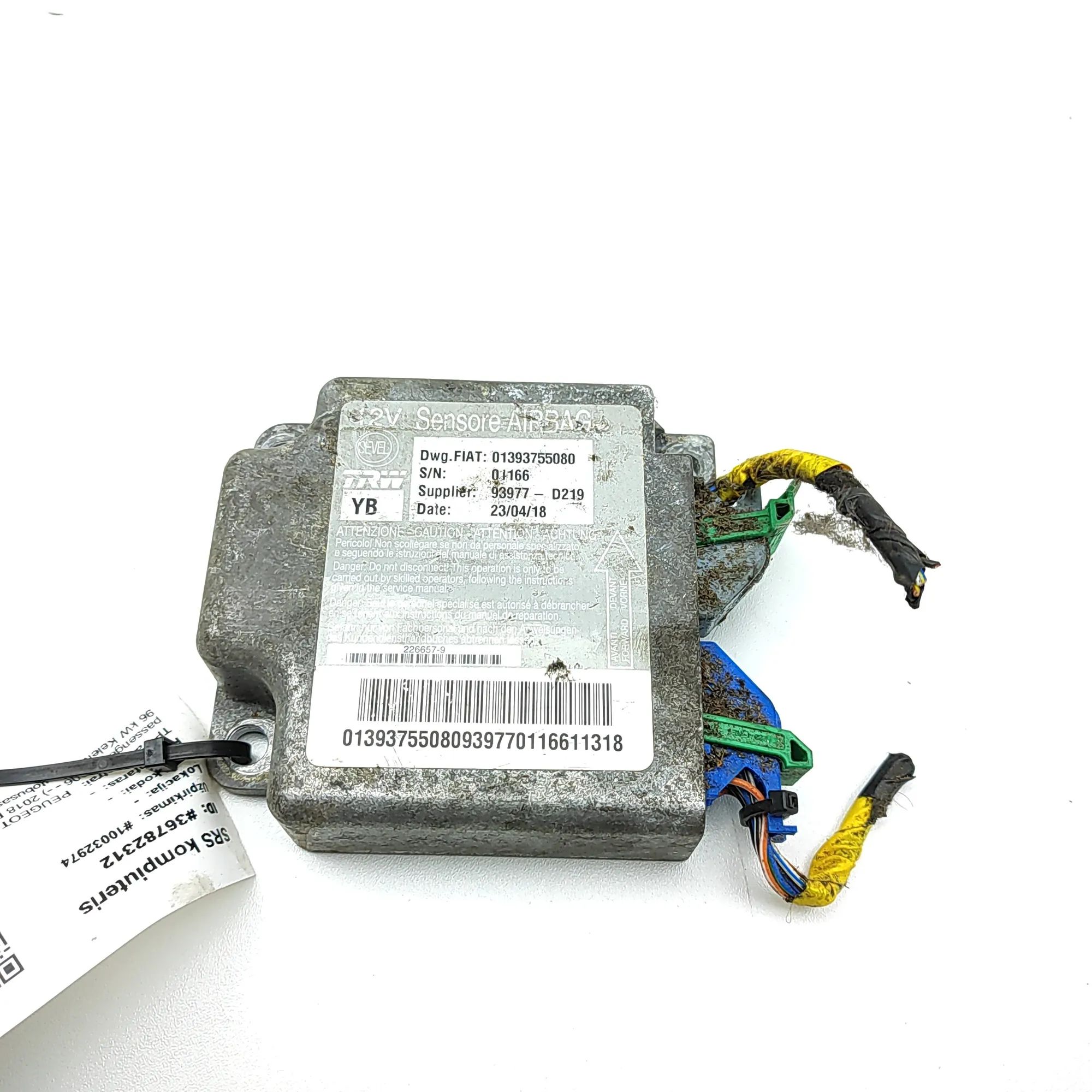 Peugeot Boxer SRS Control Unit 1393755080 SRS Control Unit PEUGEOT BOXER (Mini...