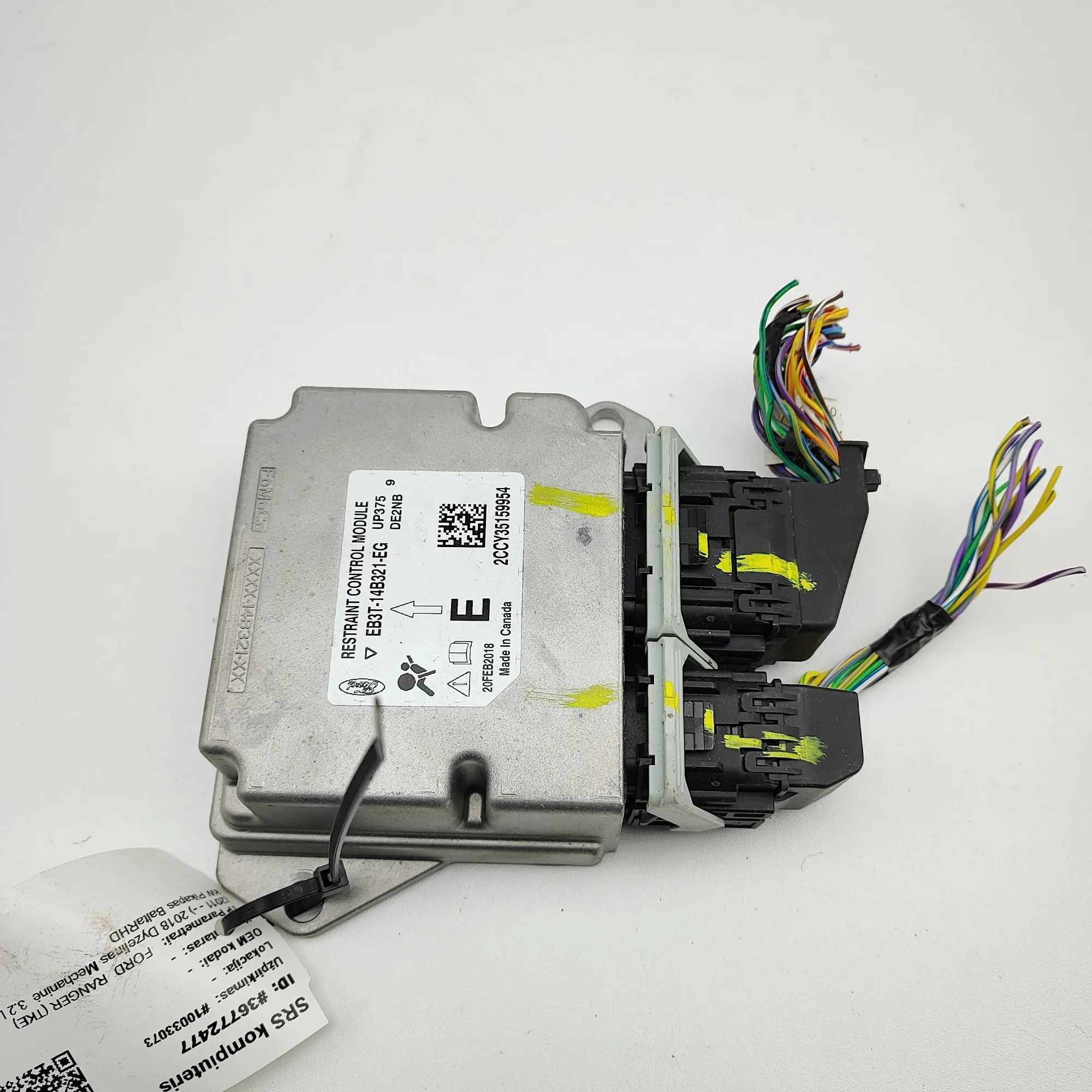 Ford Ranger SRS Control Unit EB3T-14B321-EG SRS Control Unit FORD RANGER (TK...