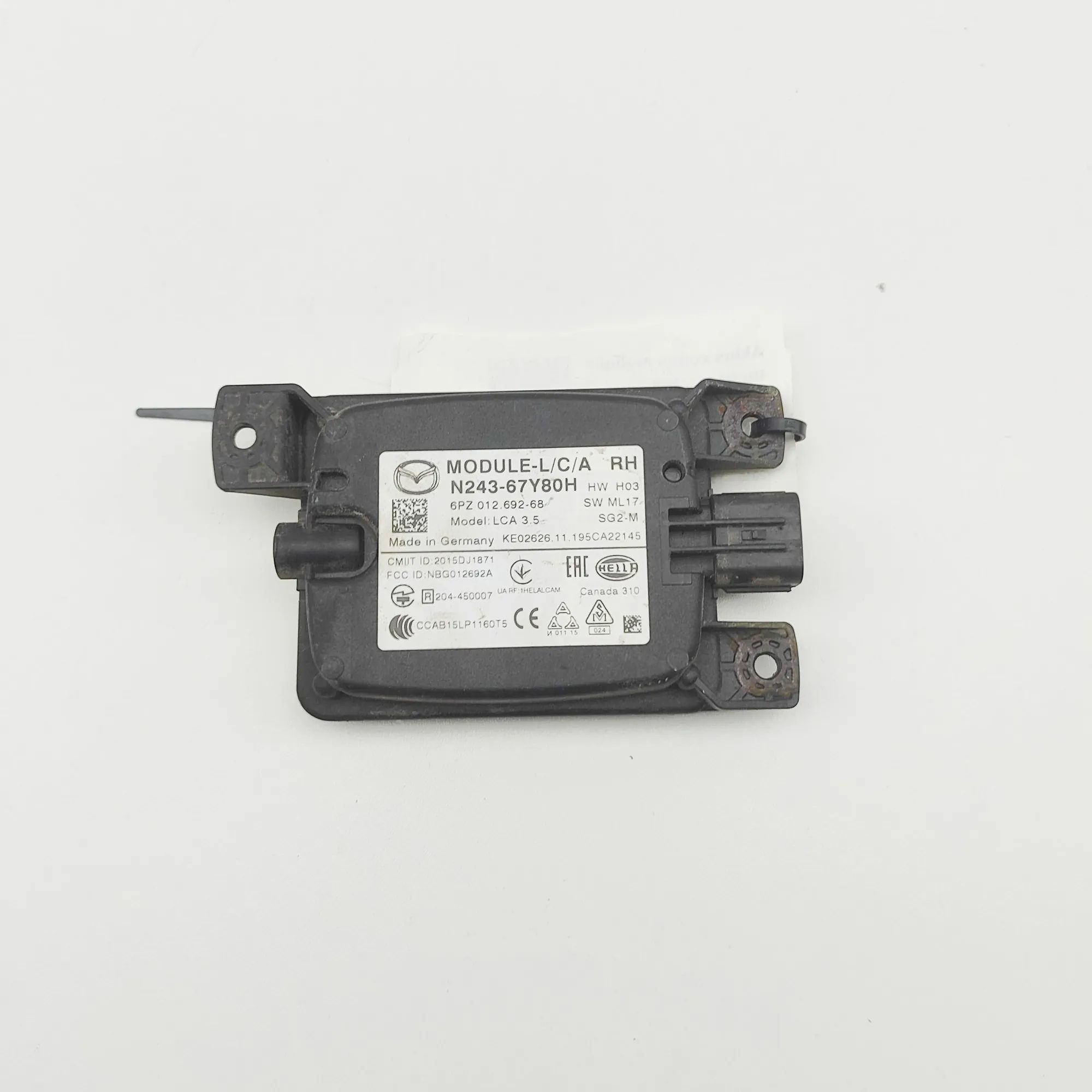 Mazda MX-5 Blind Spot Control Module N243-67-Y80H, N243-67Y80H Blind Spot Control Mo...