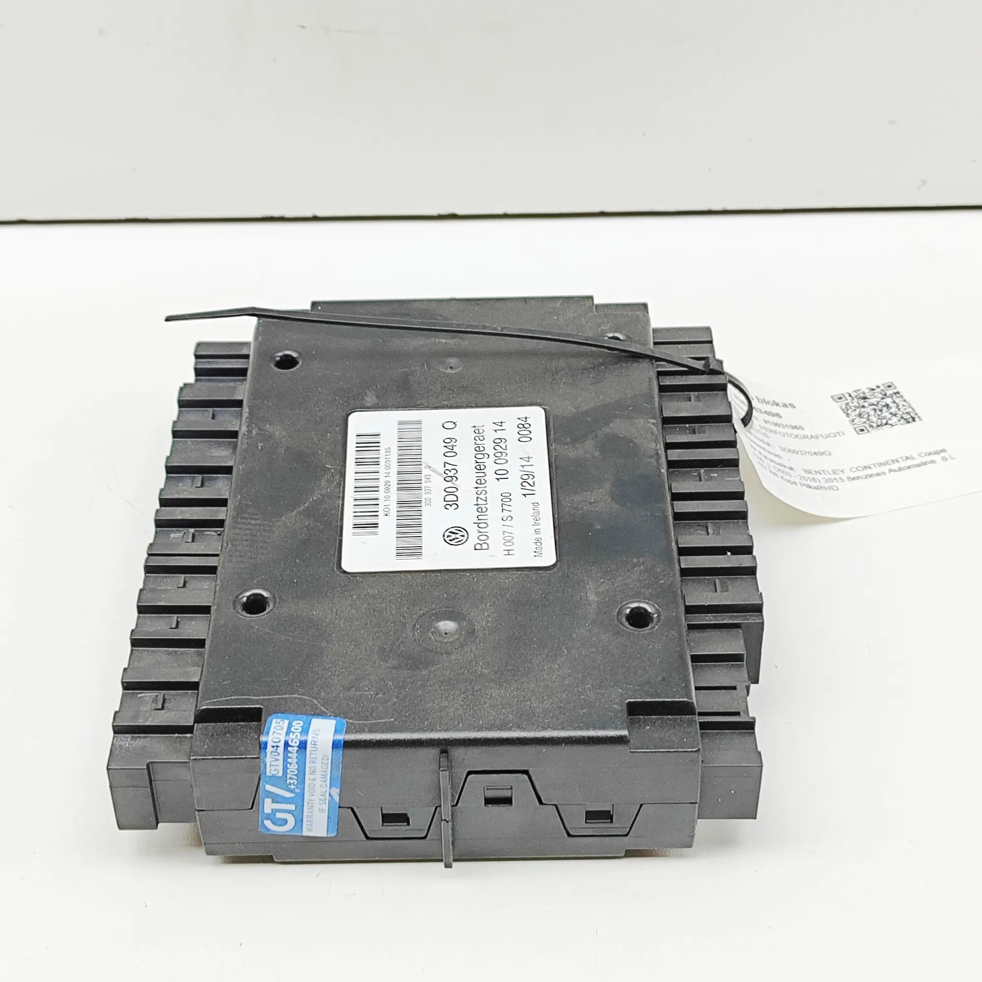 Bentley Continental GT, GTC, Flying Spur Comfort Control Unit 10400565160, 10400565150, 3D0937049Q Comfort Co...