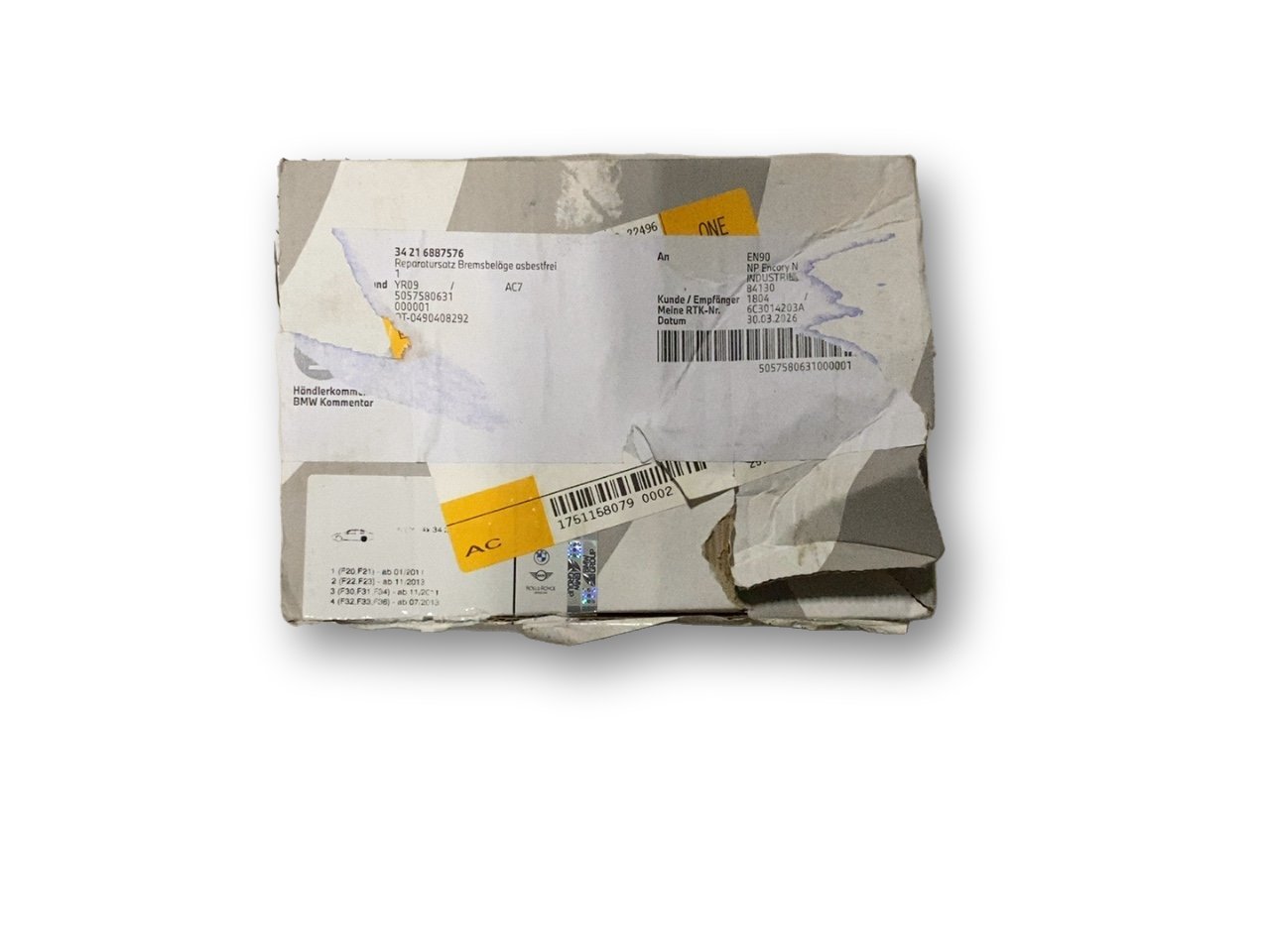 BMW 3 (F30 / F31) Brake pads (rear)