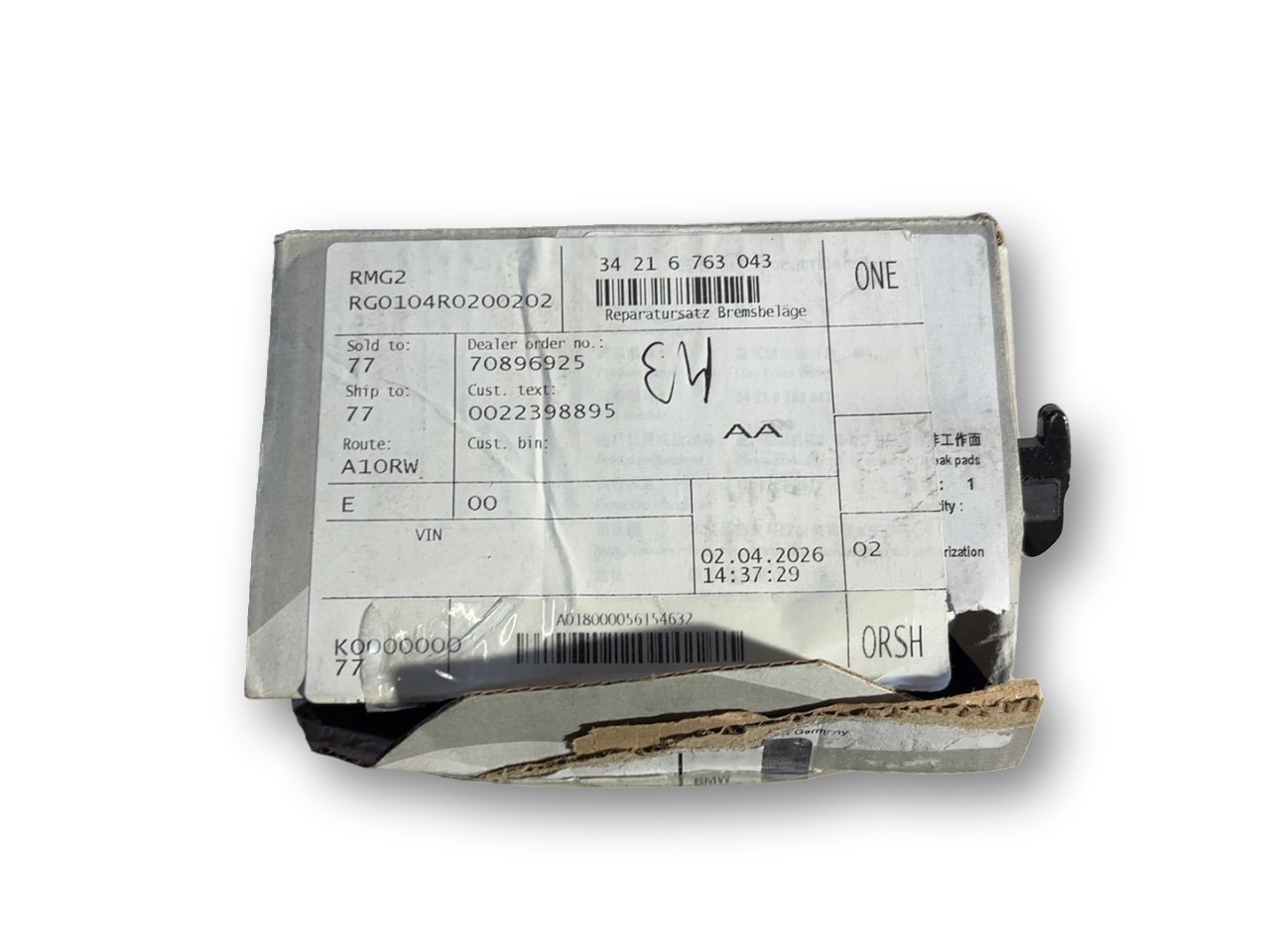 BMW 5 (E60 / E61) Brake pads (rear) BMW 5 SERIES Brake pads (rear) OEM 34216763043
...
