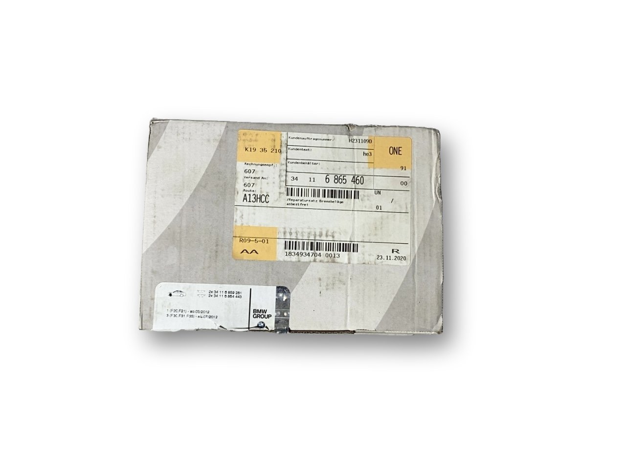 BMW 3 (F30 / F31) Brake pads (front) BMW 3 SERIES Brake pads (front) OEM 34116857968...