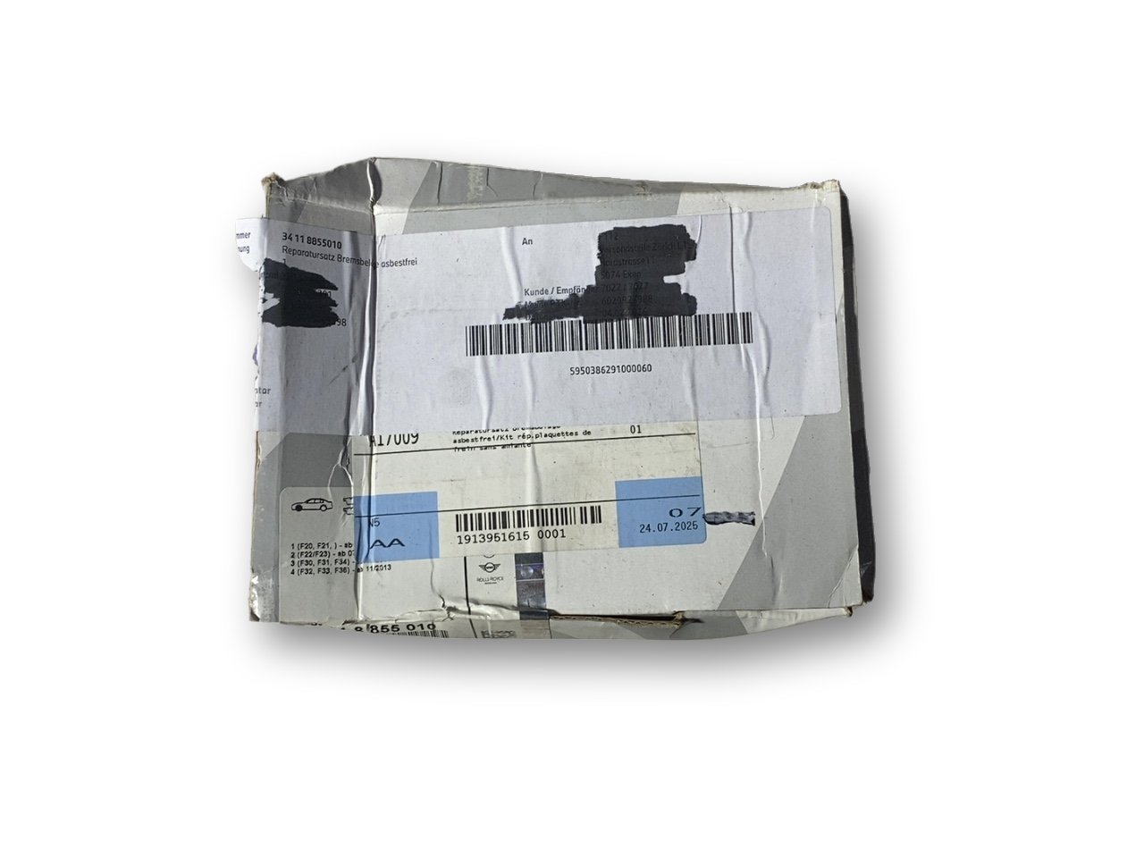 BMW 3 (F30 / F31) Brake pads (front) BMW 3 SERIES Brake pads (front) OEM 34106799801...
