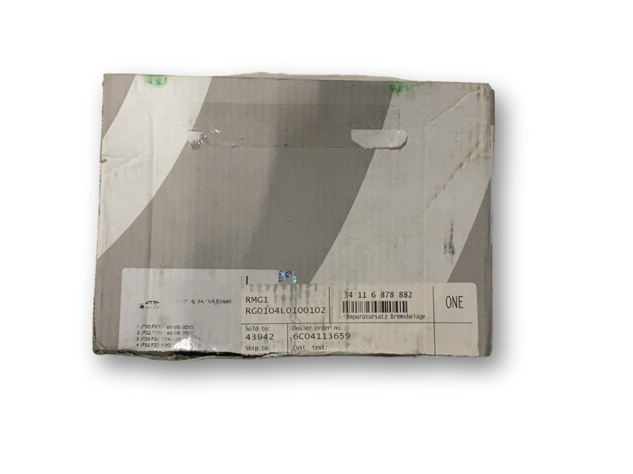 BMW 3 (F30 / F31) Brake pads (front) BMW 3 SERIES Brake pads (front) OEM 34116876641...