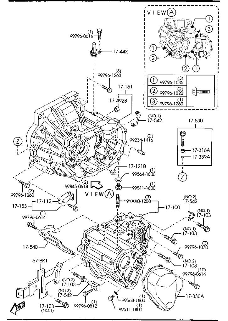 Mazda 3 (BK) Gearbox Mazda 3 Gearbox F35MR

Part codes: F35MR, FC021...