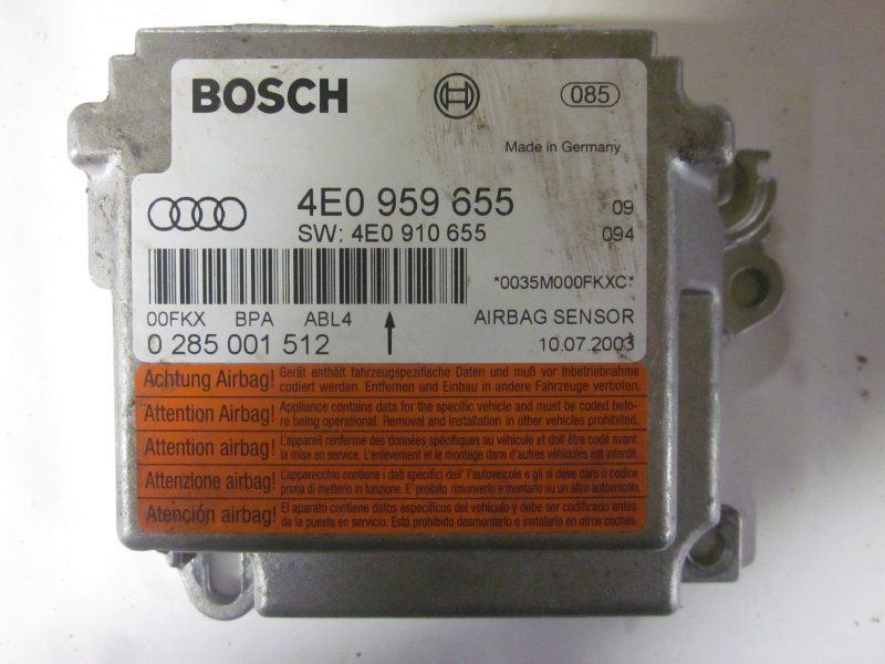 Audi A8 (D3) Airbag Control Unit AUDI A8 (4E) (2002-2010) Airbag Control Unit 4E...