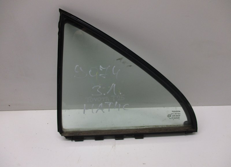 Toyota Avensis (T25) Door quarter Window glass rear left TOYOTA AVENSIS (T250) (2003-2008) Door quarter ...