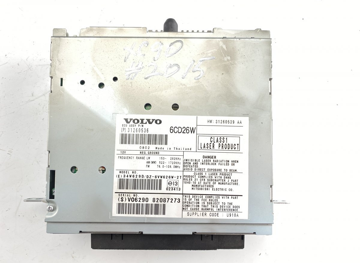 Volvo XC90 Cd changer VOLVO XC90 I (2002-2014) CD Changer 31260536

P...