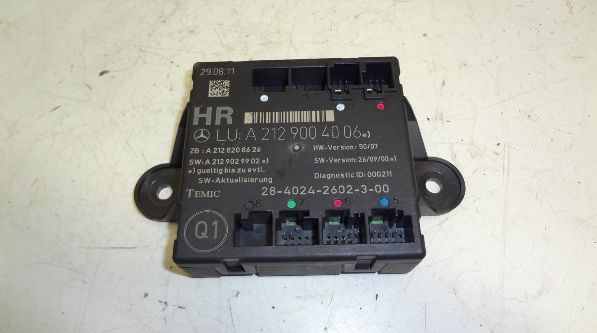 Mercedes-Benz A (W169) Door control unit rear right MERCEDES-BENZ E-CLASS (W212) (2009-2016) Door c...