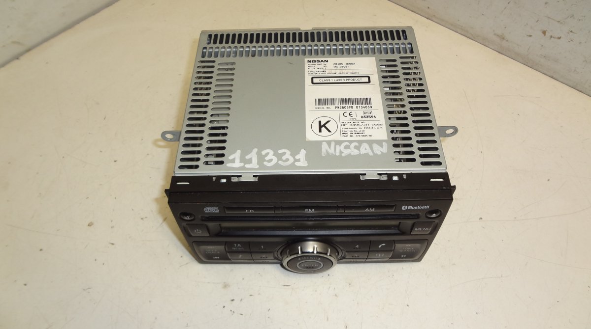 Nissan Qashqai Radio NISSAN QASHQAI I (J10) (2007-2013) Radio 28185J...
