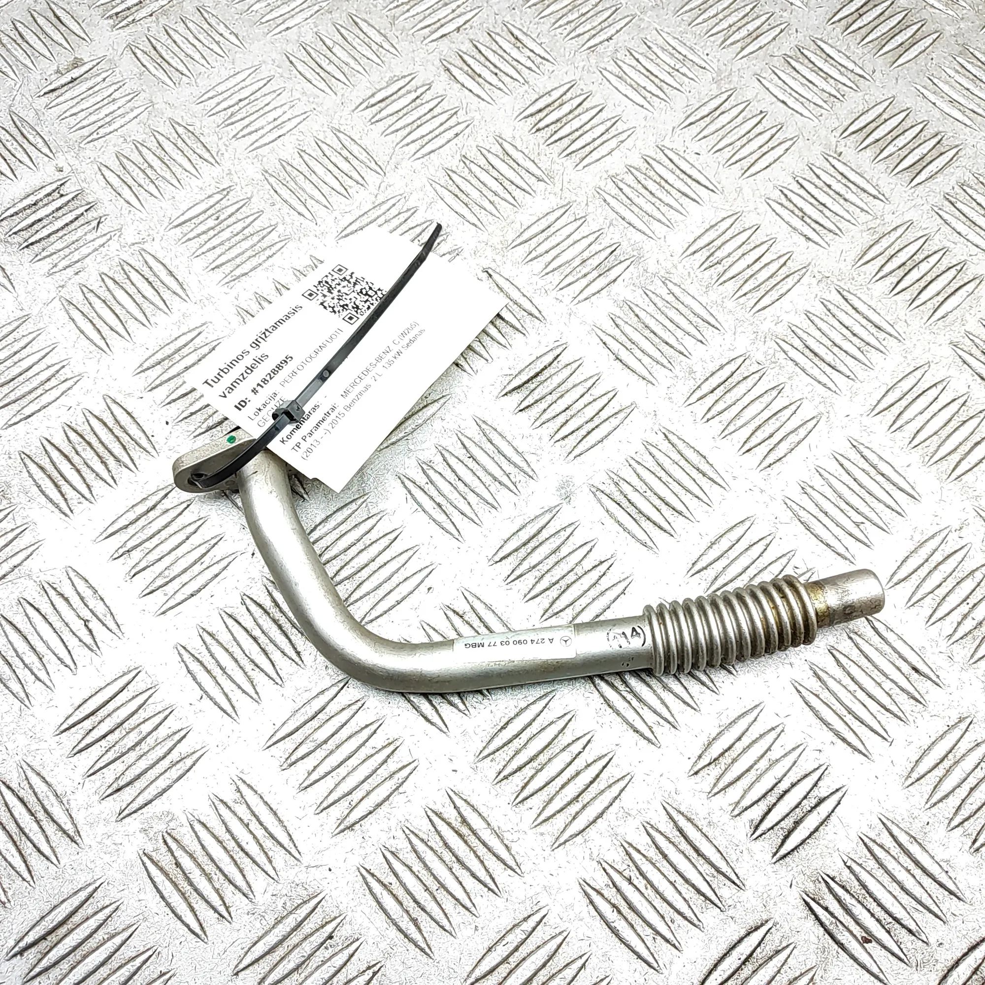 Mercedes-Benz A (W176) Turbocharger Oil Pipe Turbocharger Oil Pipe MERCEDES-BENZ C-CLASS (W2...
