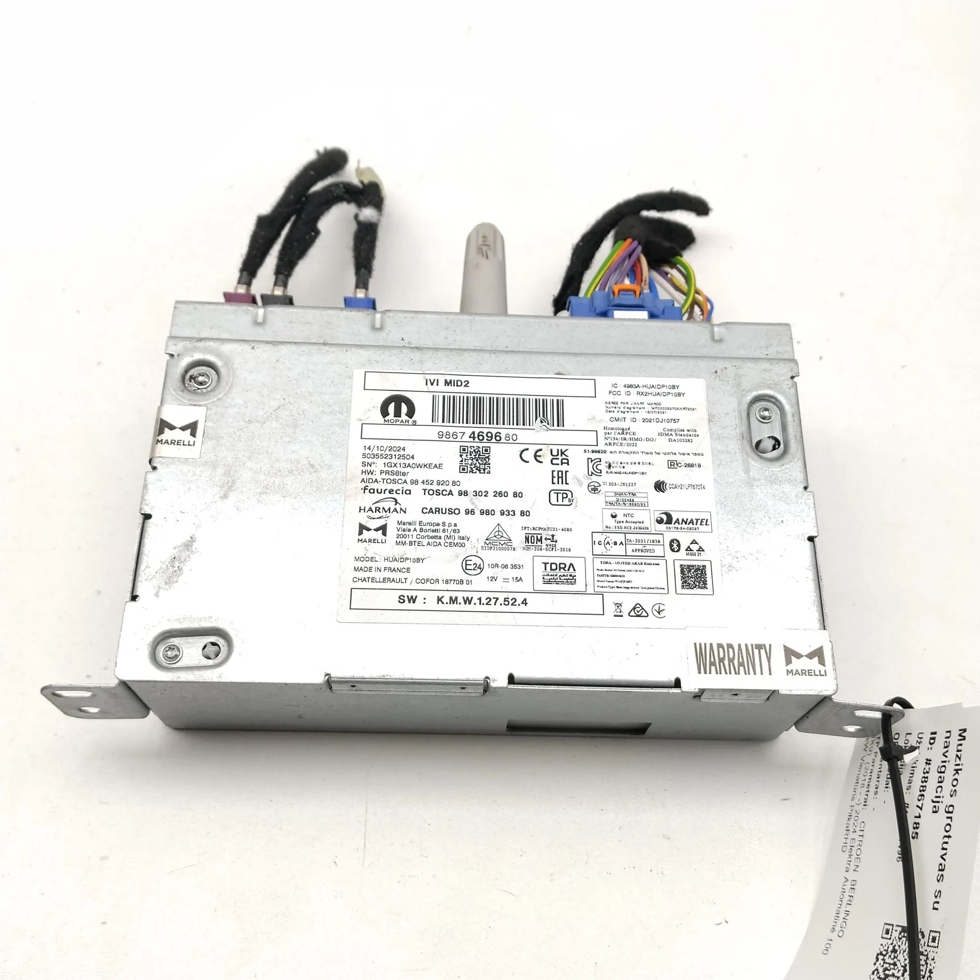 Citroen Berlingo Navigation Control Unit