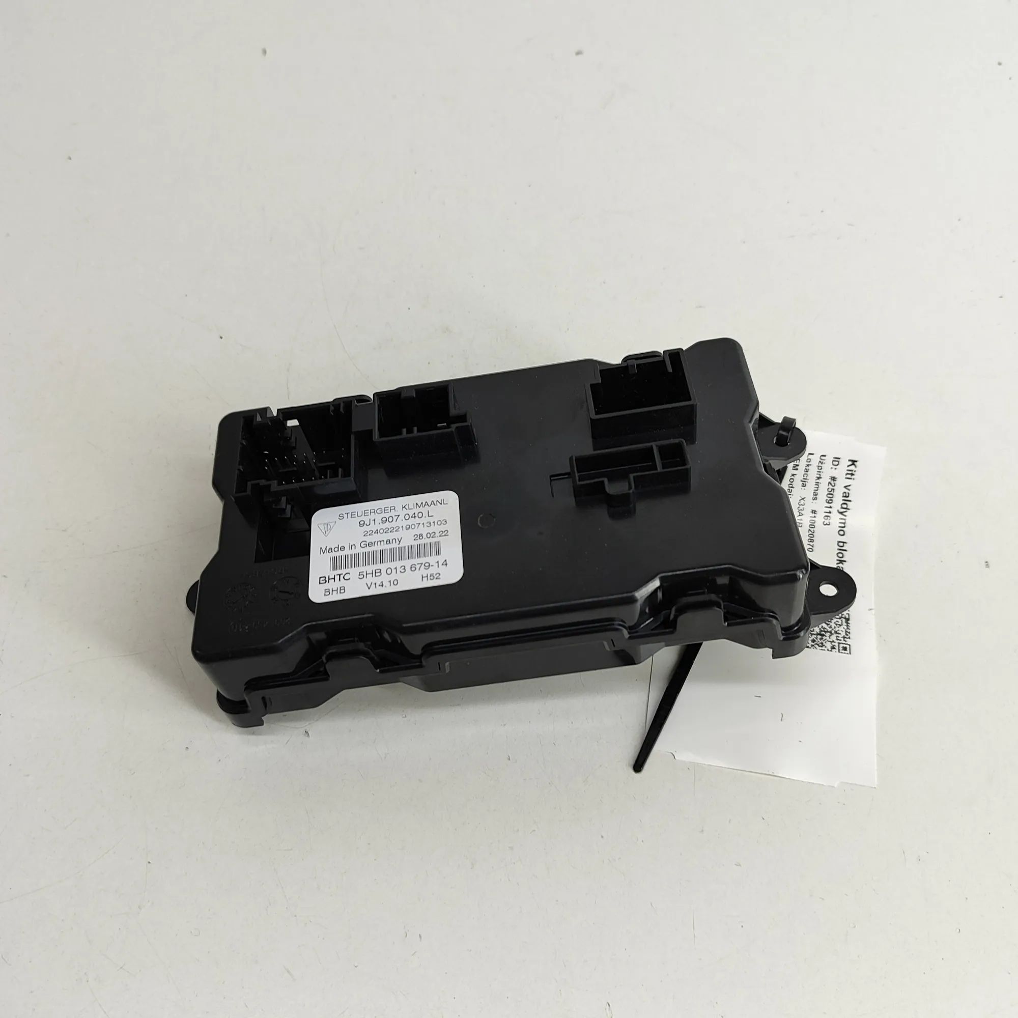 Porsche Taycan Climate control unit Climate control unit — PORSCHE TAYCAN (9J) (201...