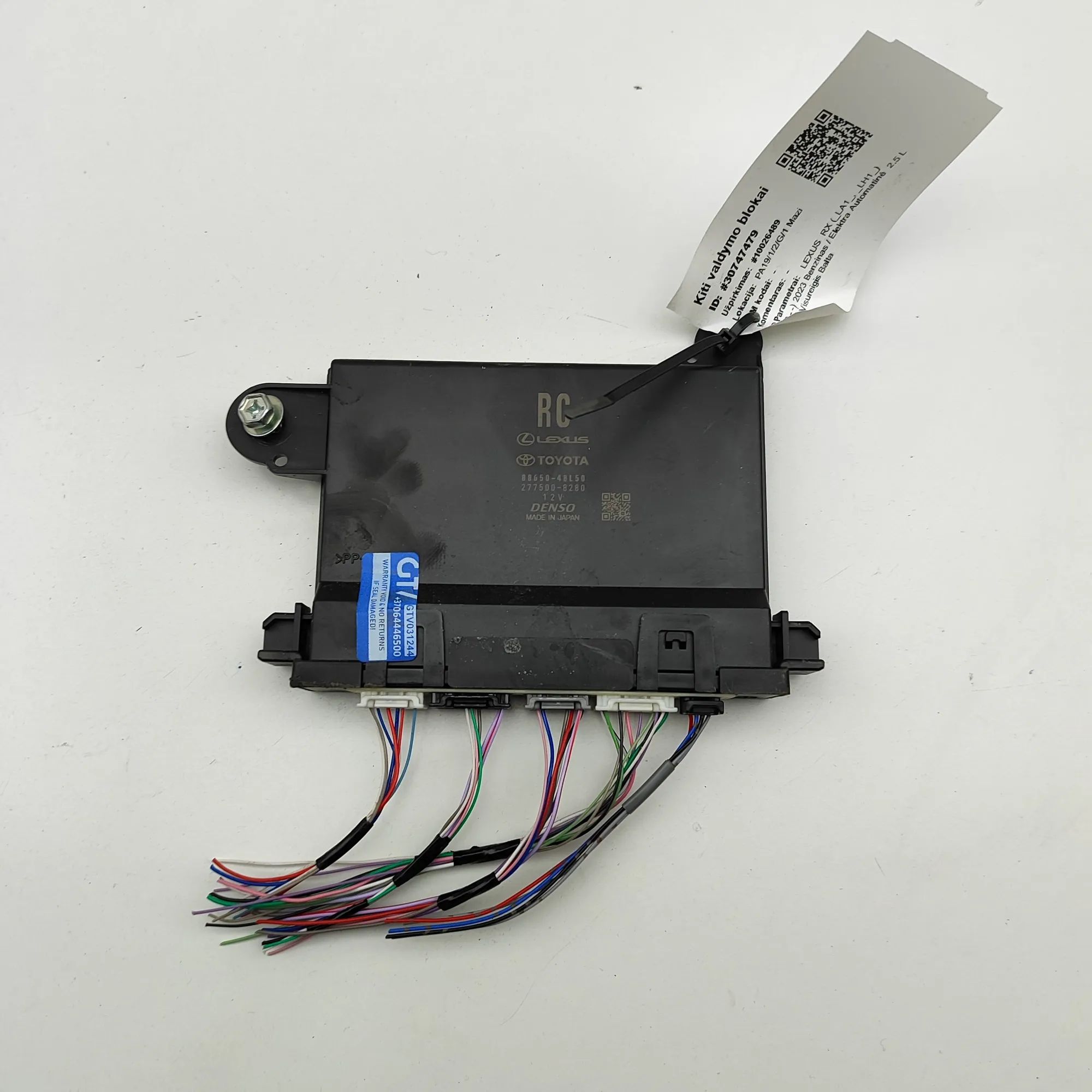 Lexus RX Climate control unit Climate control unit — LEXUS RX (_LA1_, _LH1_) ...