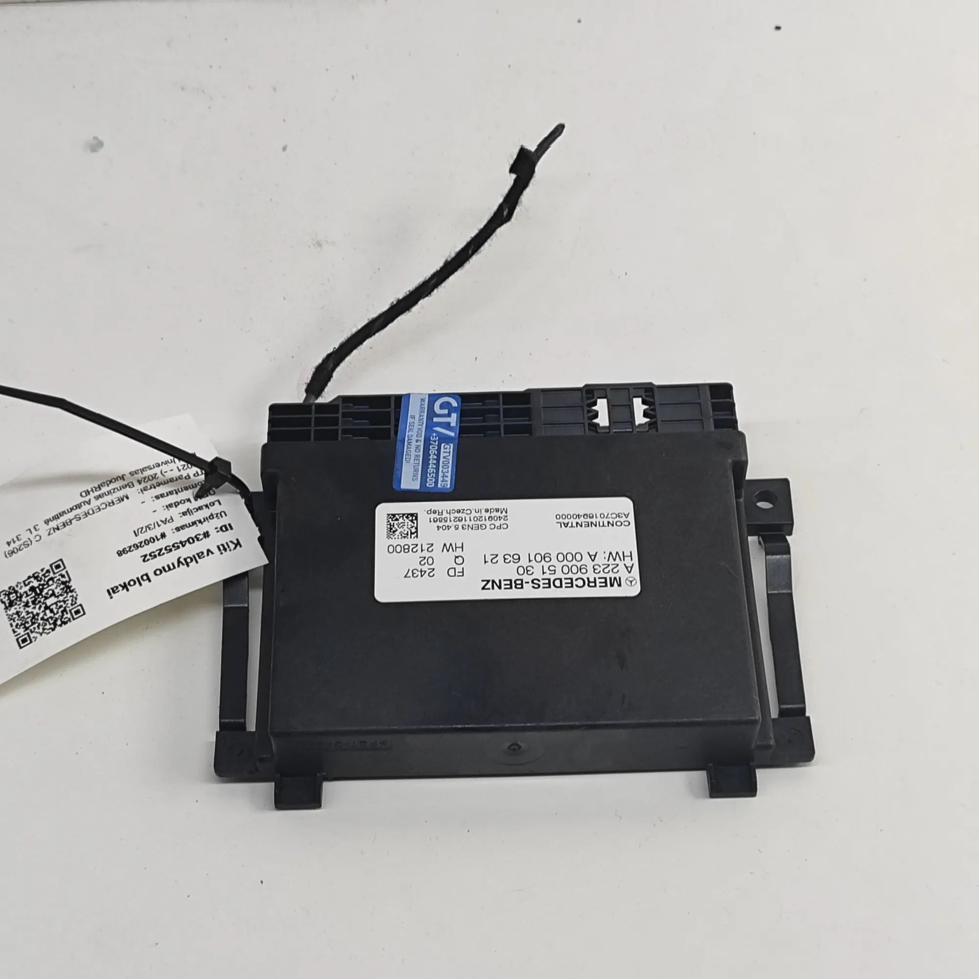 Mercedes-Benz A (W177) Other Control Units Other Control Units — MERCEDES BENZ C-CLASS (W2...