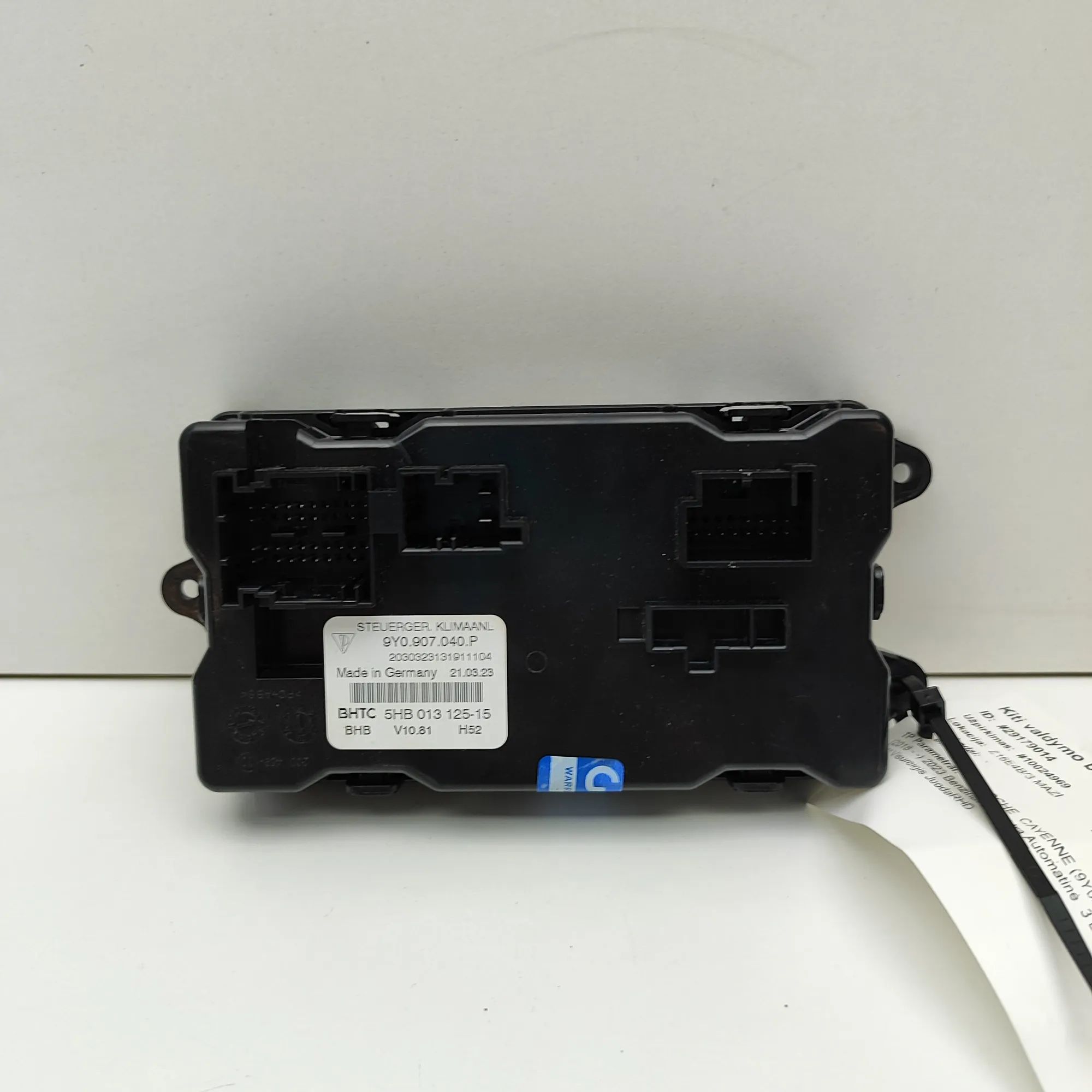 Porsche Cayenne Climate control unit Climate control unit — PORSCHE CAYENNE (9Y0, 9Y...