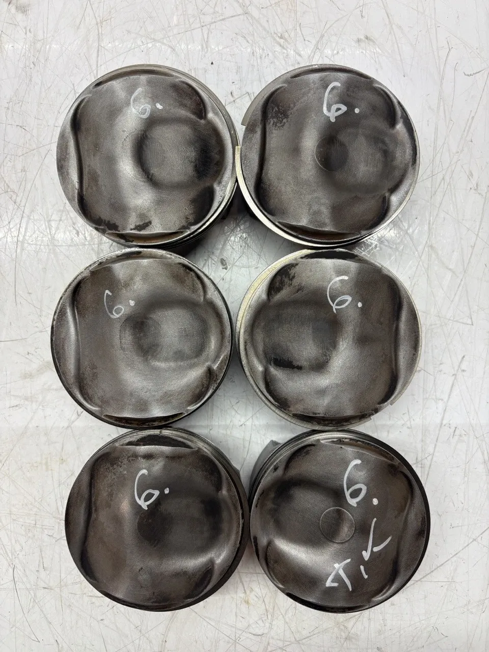 Porsche Cayenne Engine parts 6 × Piston — PORSCHE CAYENNE (92A, 958) — 94610...
