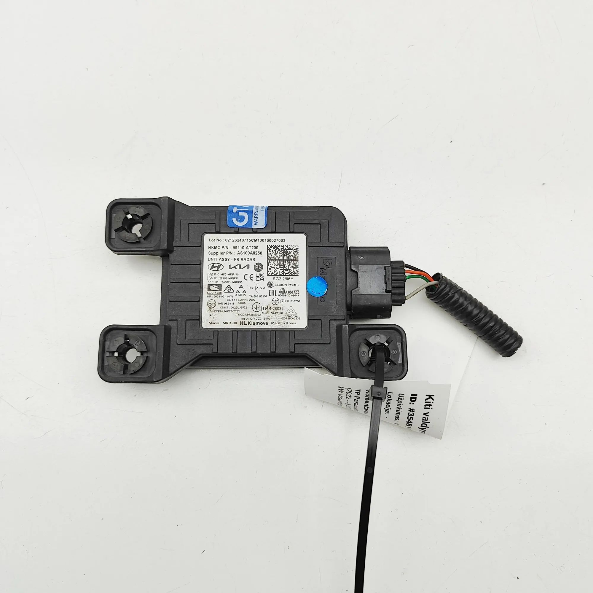 Kia Niro Distance Radar Sensor Distance Radar Sensor — KIA NIRO (II) (2022-......