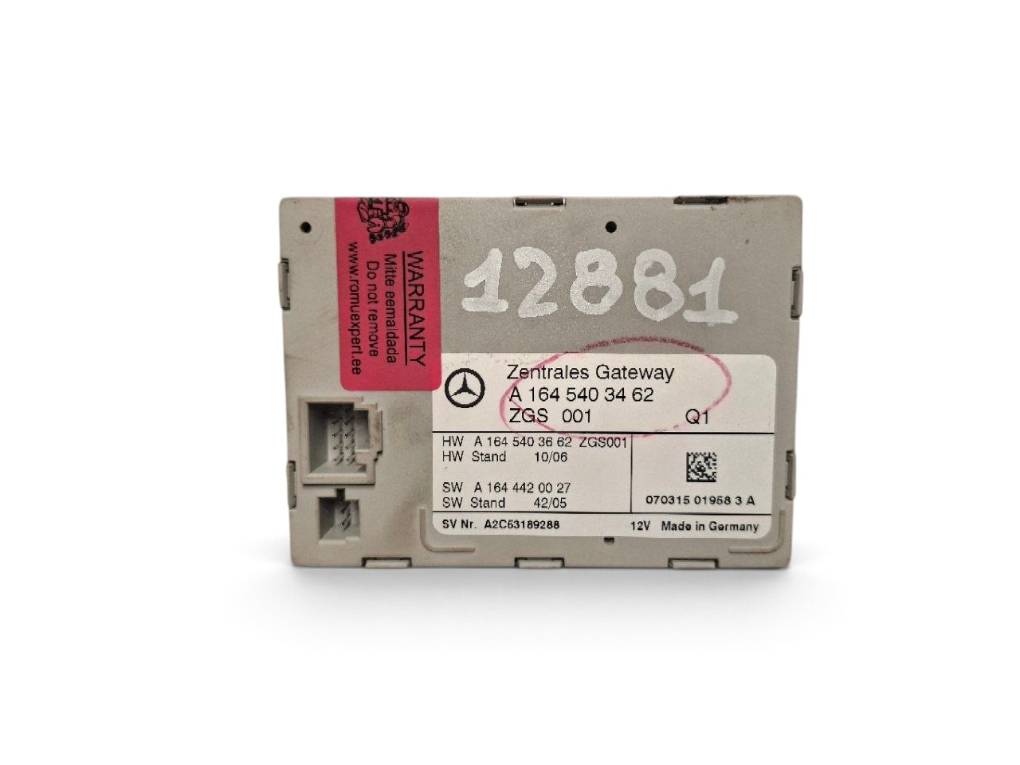 Mercedes-Benz A (W169) Central gateway module Central gateway module — MERCEDES-BENZ ML-CLASS...