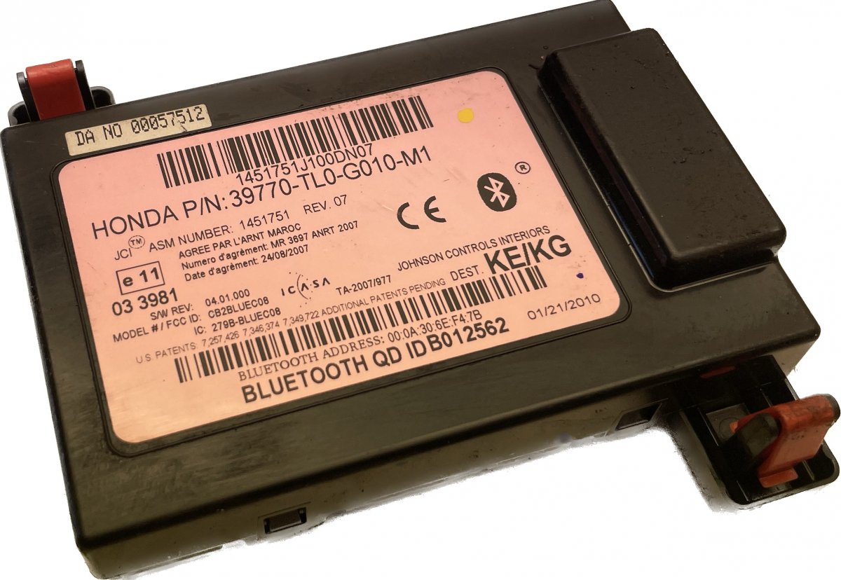 Honda Accord Telephone / Bluetooth control unit Telephone / Bluetooth control unit — HONDA ACCO...