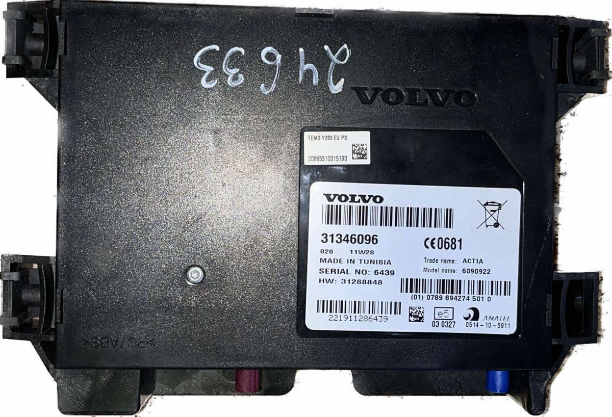 Volvo S60 Telephone / Bluetooth control unit Telephone / Bluetooth control unit — VOLVO S60 ...