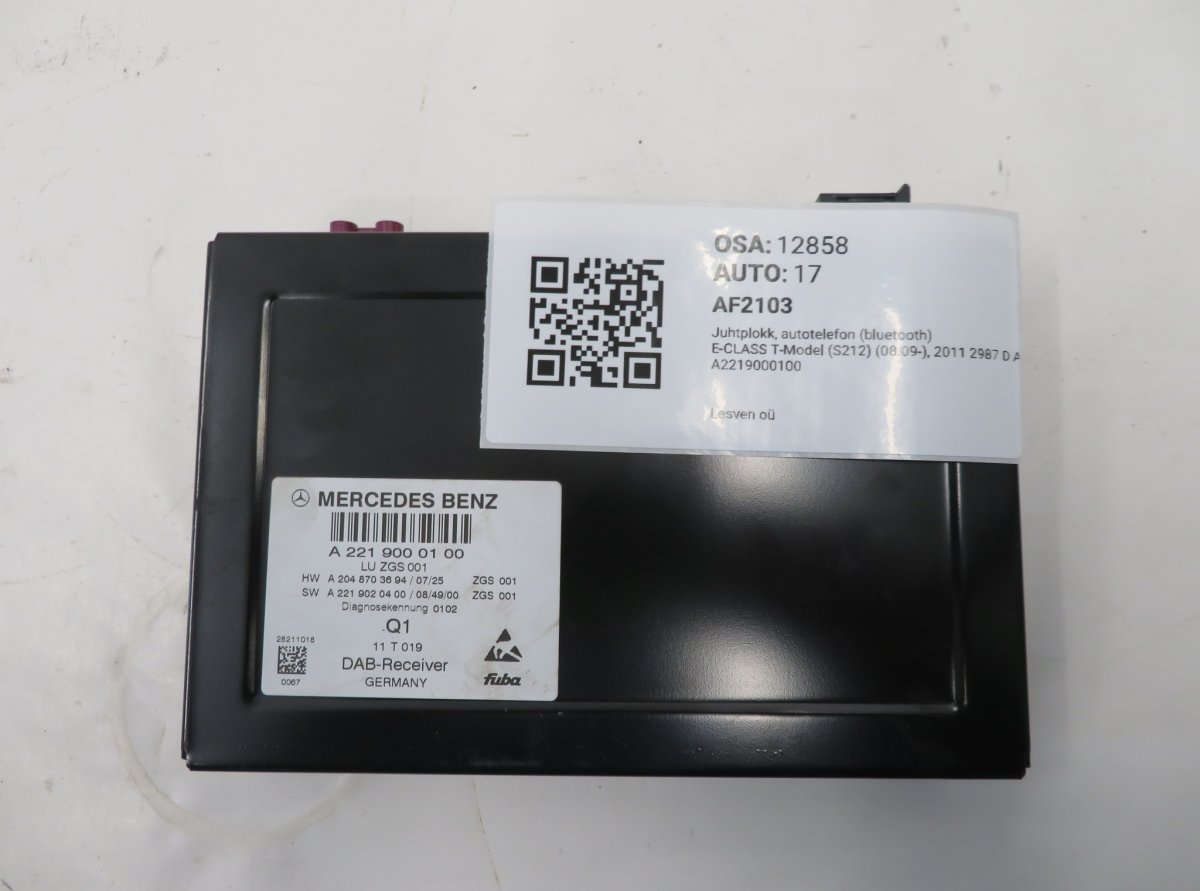 Mercedes-Benz A (W169) Telephone / Bluetooth control unit Telephone / Bluetooth control unit — MERCEDES-B...