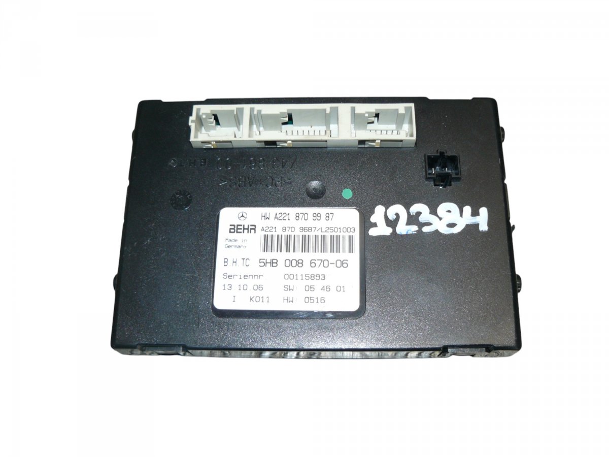 Mercedes-Benz A (W169) Air-conditioning control unit Air-conditioning control unit — MERCEDES-BENZ S...