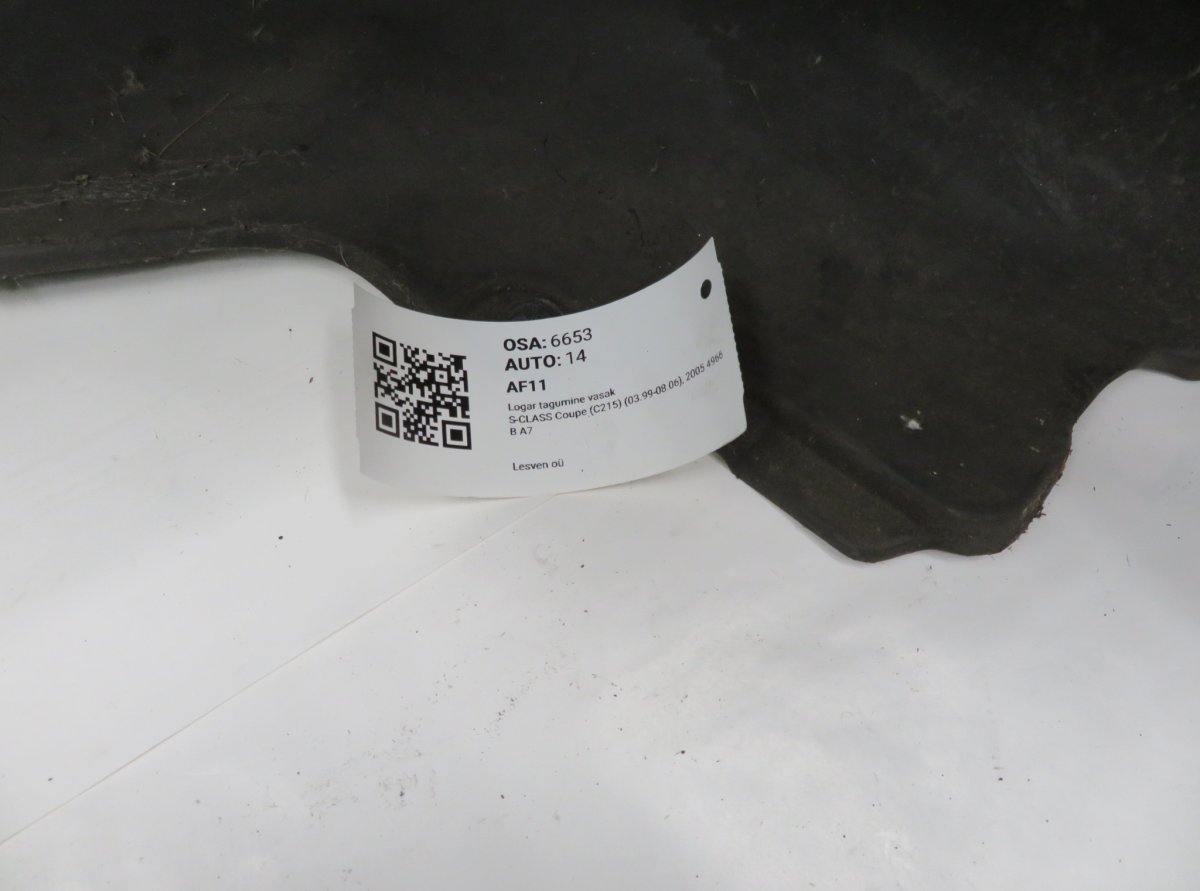Mercedes-Benz C (W203) Wheel arch liner — rear left Wheel arch liner — rear left — MERCEDES-BENZ S-...