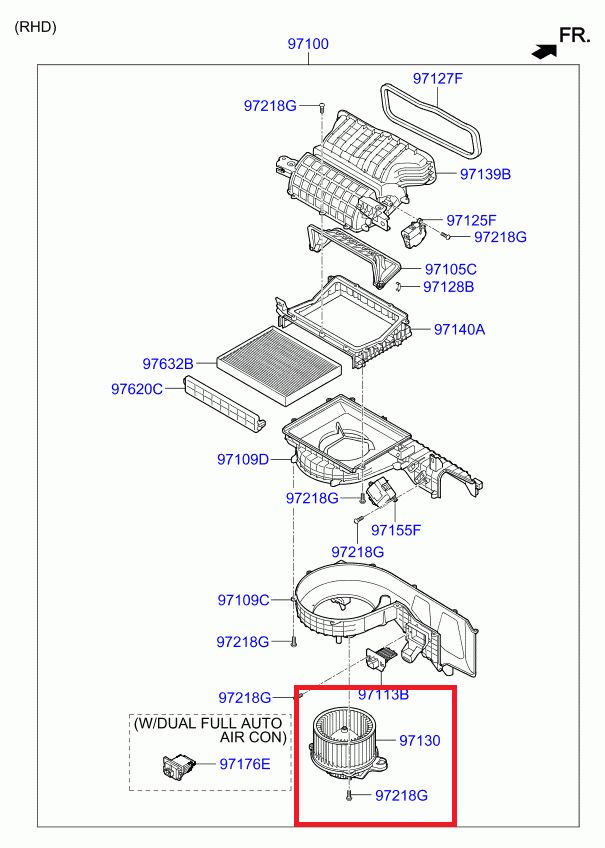 Kia Sportage Heater Blower Motor Heater blower motor — KIA SPORTAGE IV (QL) (201...