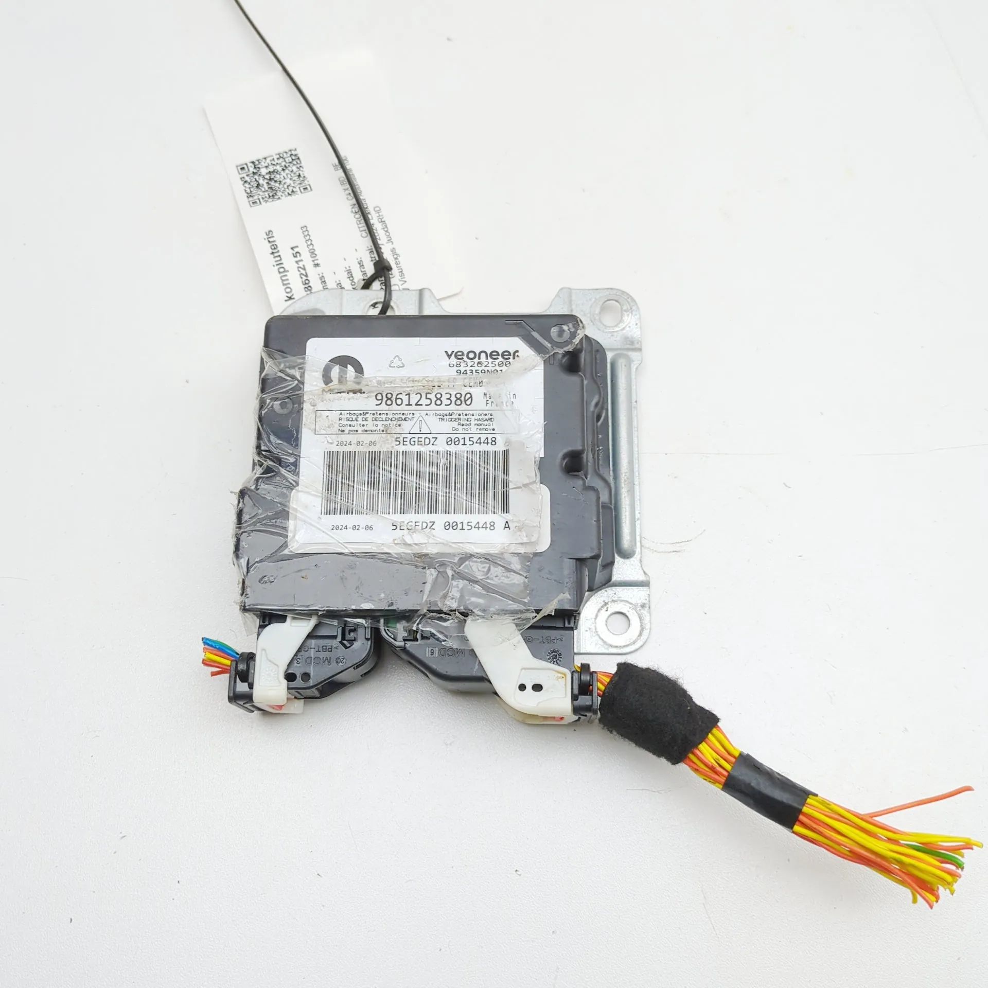 Citroen C4 SRS Control Unit SRS Control Unit — CITROEN C4 (X BD_, BE_, BF_)...
