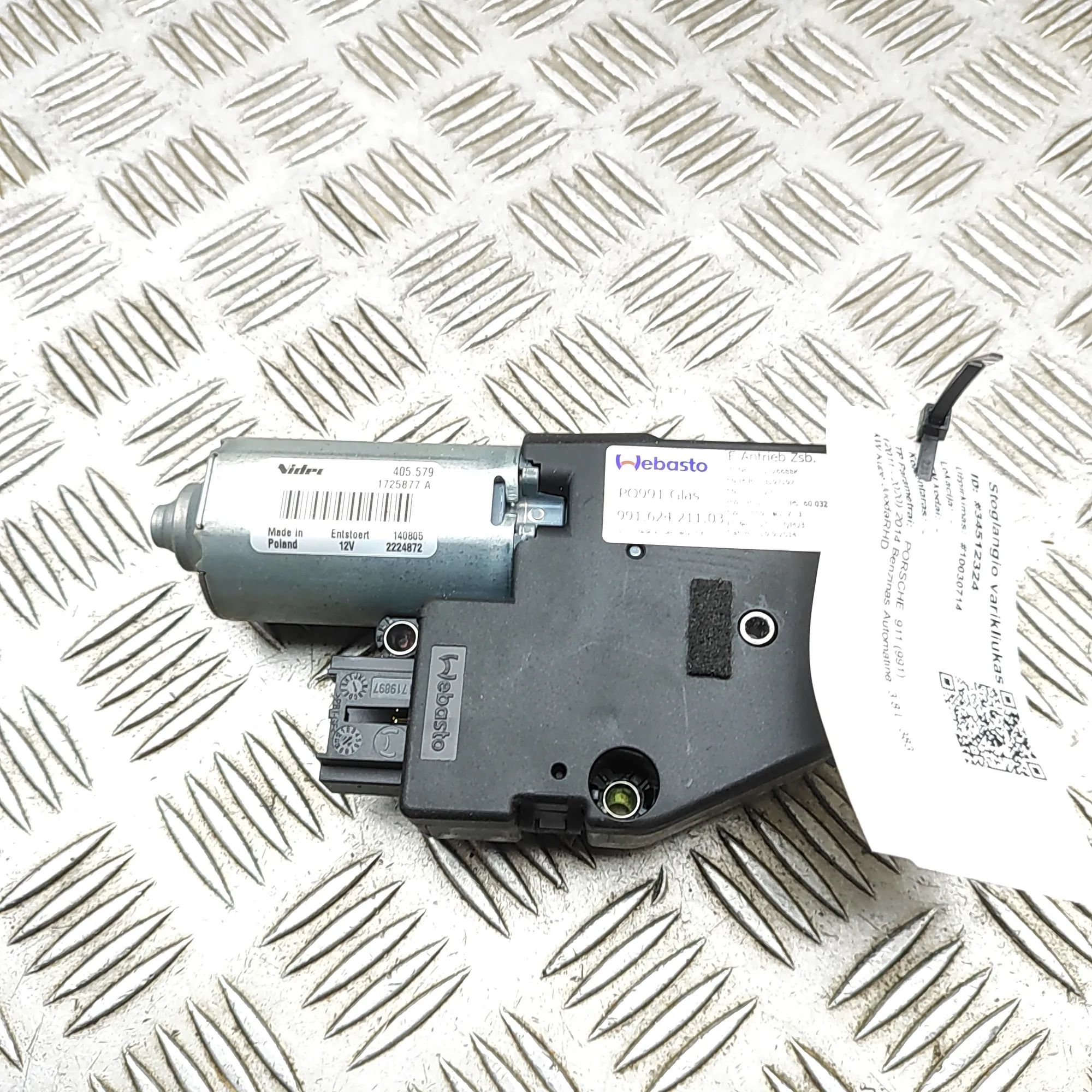 Porsche 911 (991) Sunroof Motor Sunroof Motor — PORSCHE 911 (991) (2011-2020) —...