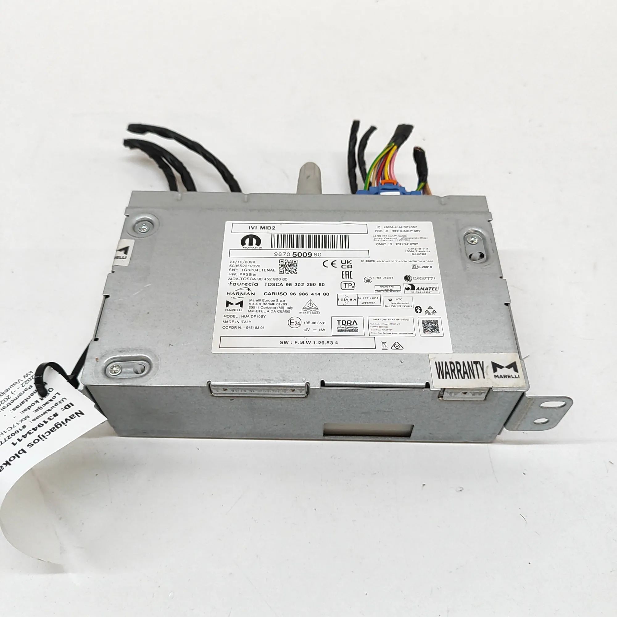 Jeep Avenger Navigation Control Unit Navigation Control Unit — JEEP AVENGER (J2) (20...
